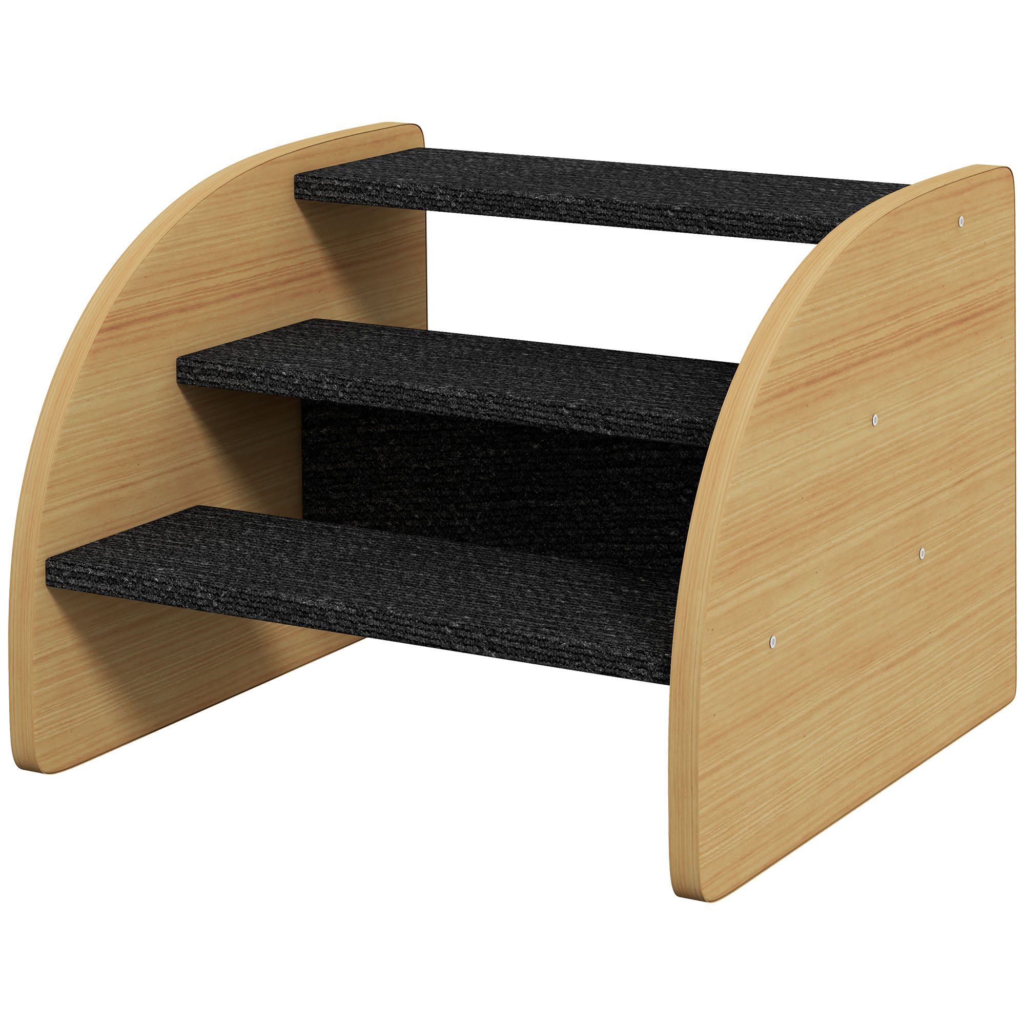 Lemmikloomatrepp koeratrepp 3 astet väikestele koertele 38 5 cm x 38 5 cm x 30 cm tamm + must