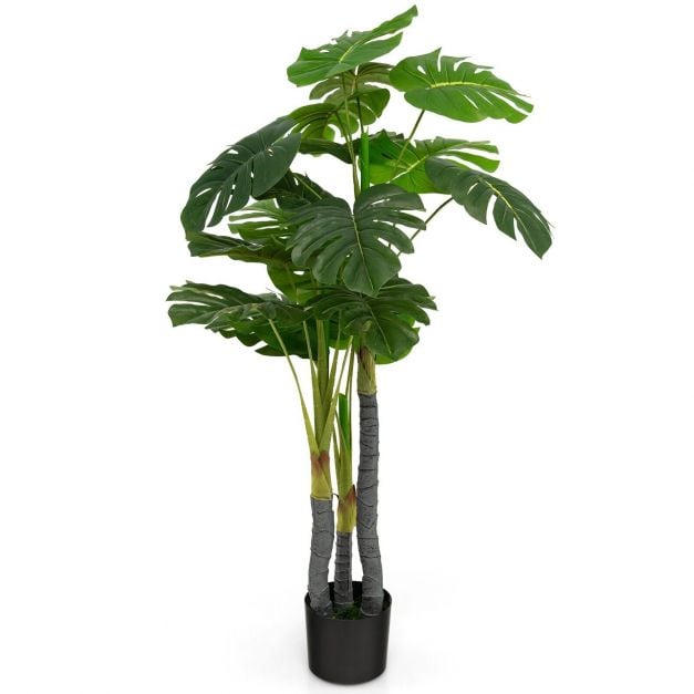 1,2 metriä keinotekoinen puu keinotekoinen monstera-palmu väärennetty kasvi