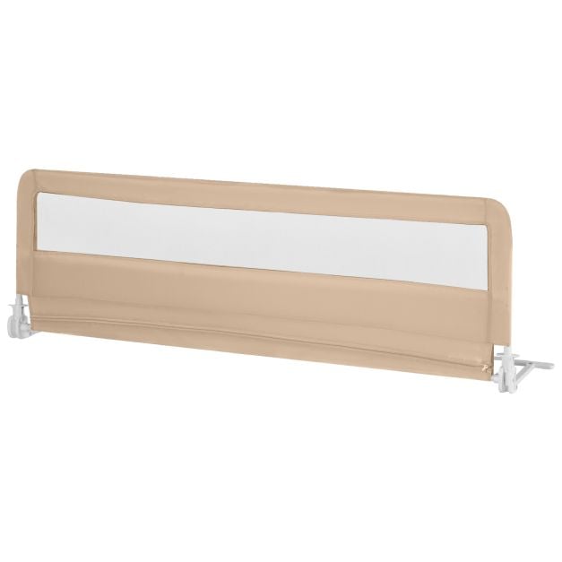 Taitettava sängynlaita verkkomateriaalista turvahihnoilla taaperoille - beige