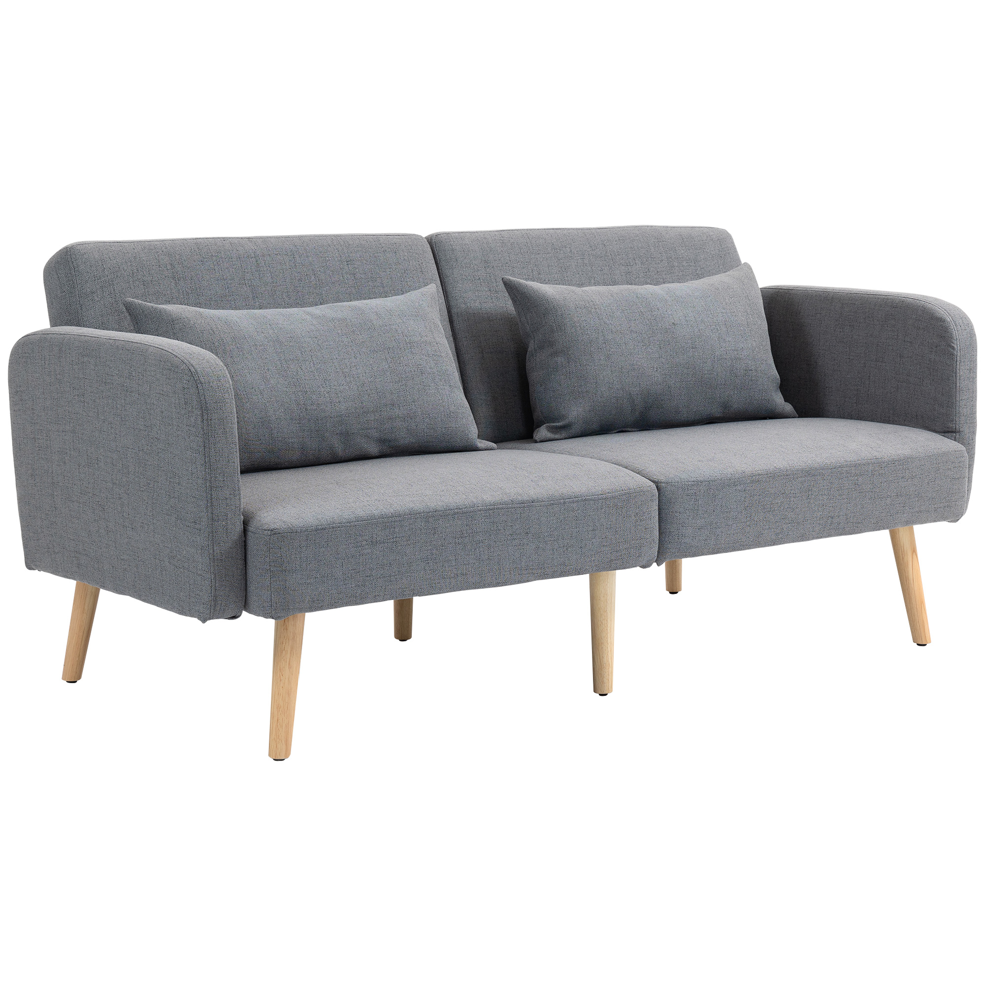 3-istuttava vuodesohva, parivuode vieraalle, jopa 240 kg, taittuvat selkänojat, puurunko, 170 x 83 x 80 cm, harmaa