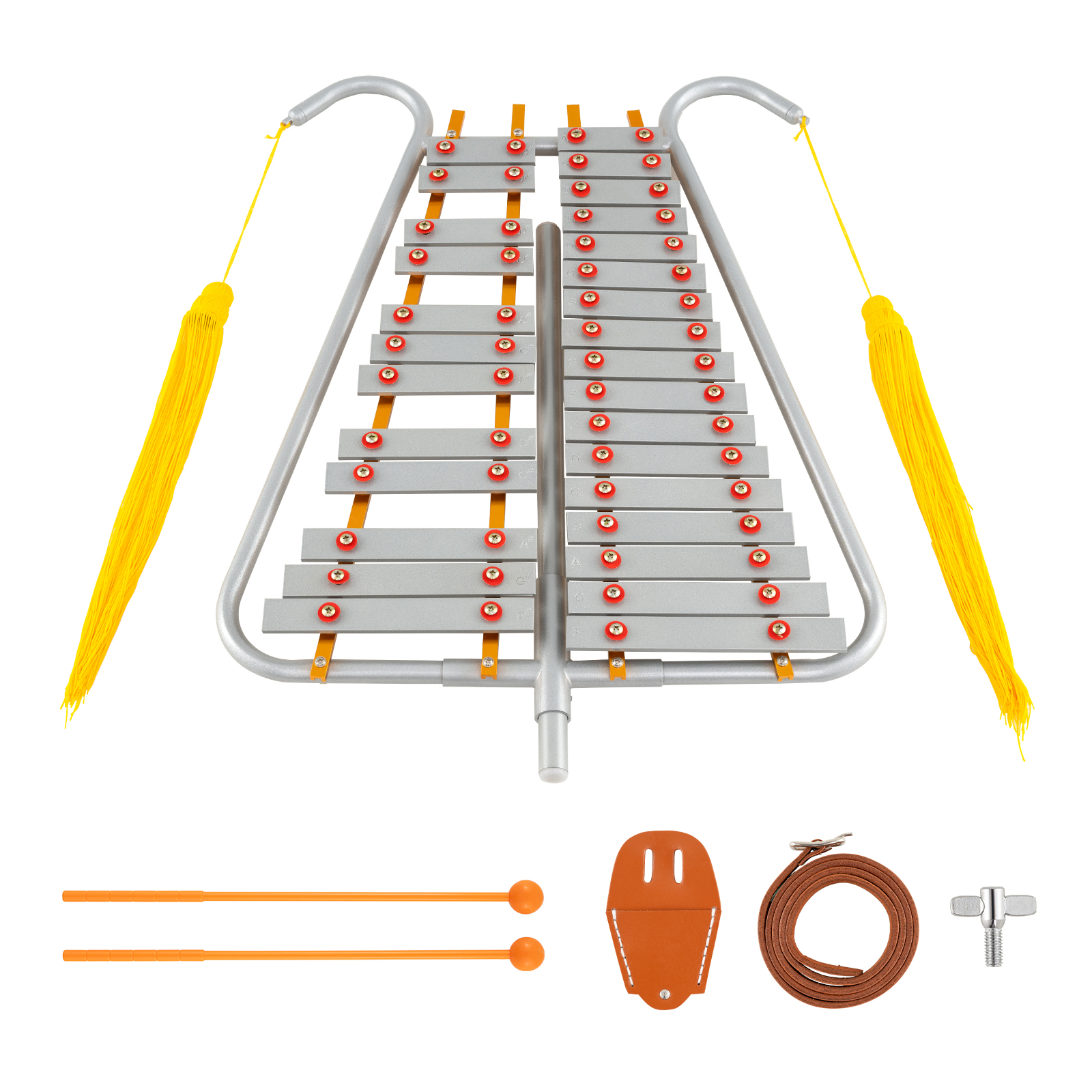 Marching Glockenspiel 29 Note Bell Lyre Marching Band-Silverille