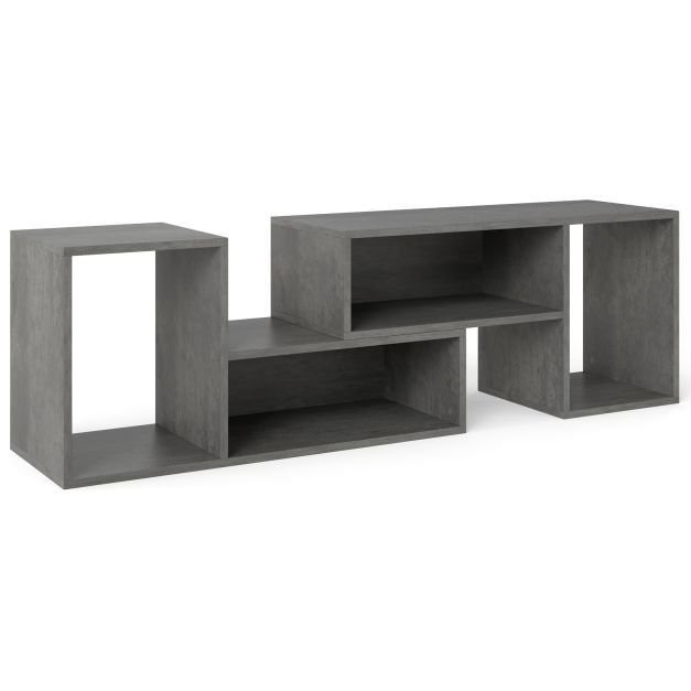 2-osainen TV-kaappi ilmaisella yhdistelmä-TV-telineellä televisioille enintään 152 cm TV-kaappi harmaa