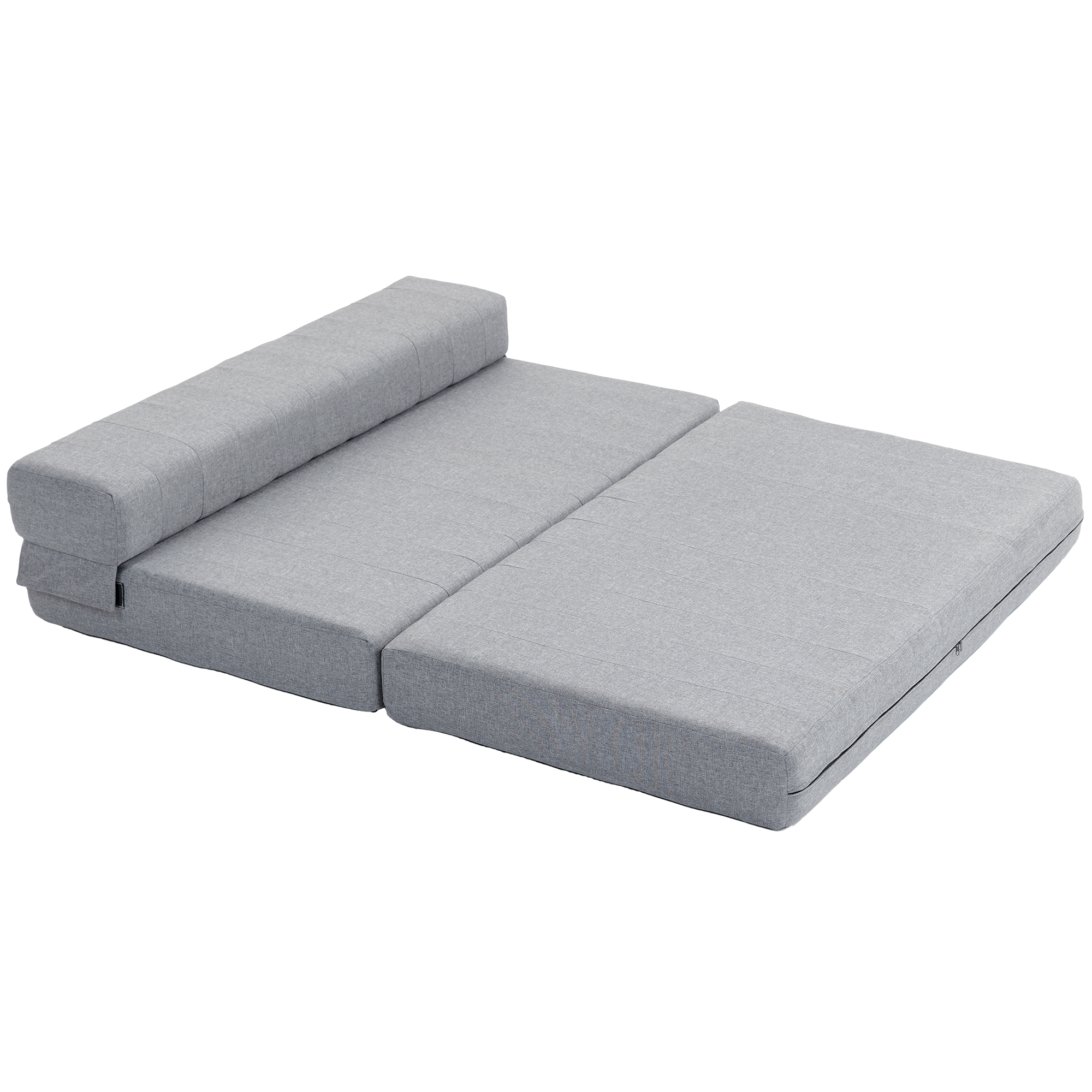 Kokoontaitettava nojatuoli vuodetoiminnolla, vierassänky, kokoontaitettava, jopa 250 kg, 138x80x50 cm, harmaa