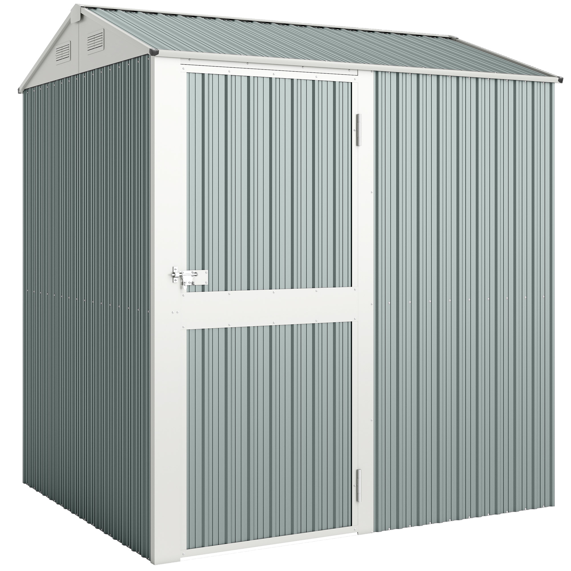 Metallist aiakuur 3 5 m² kõrge lukustatav aiakuur viilkatusega ventilatsiooniga kindad 209 x 177 x 236 cm