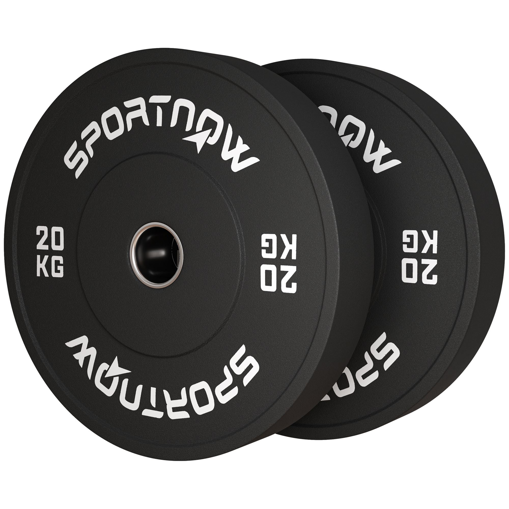 Levypainosetti, 2 x 20 kg, olympiastandardi, kumia, hiljainen, musta
