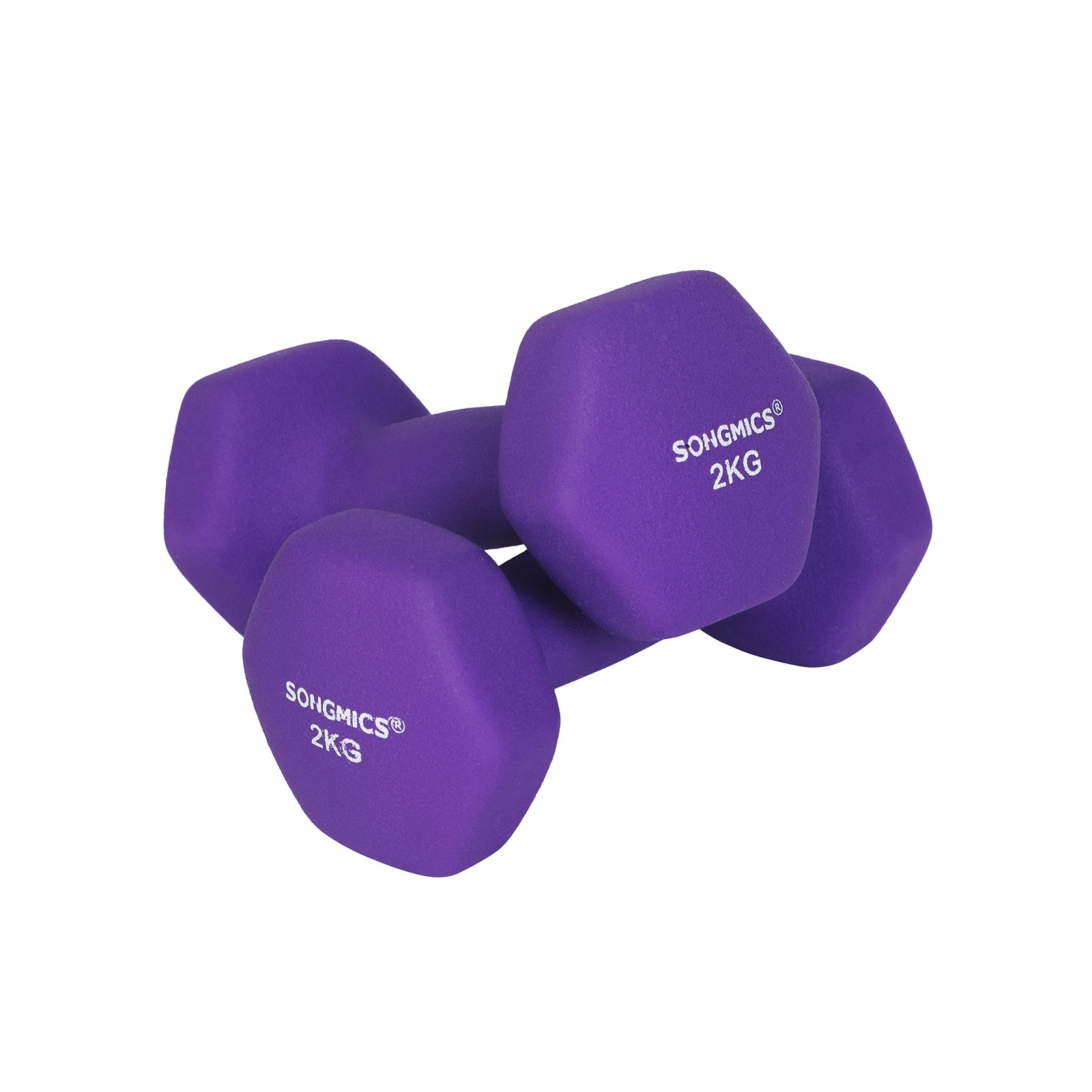 Käsipainosetti 2 x 2 kg violetti