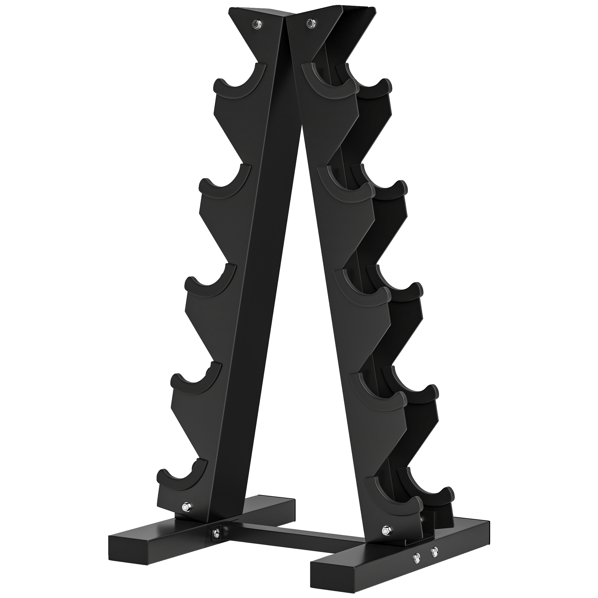 SPORTNOW hantlitehoidja 10 hantli jaoks 5 taset stabiilne terasraam kuni 100 kg must 66 x 35 x 33 cm