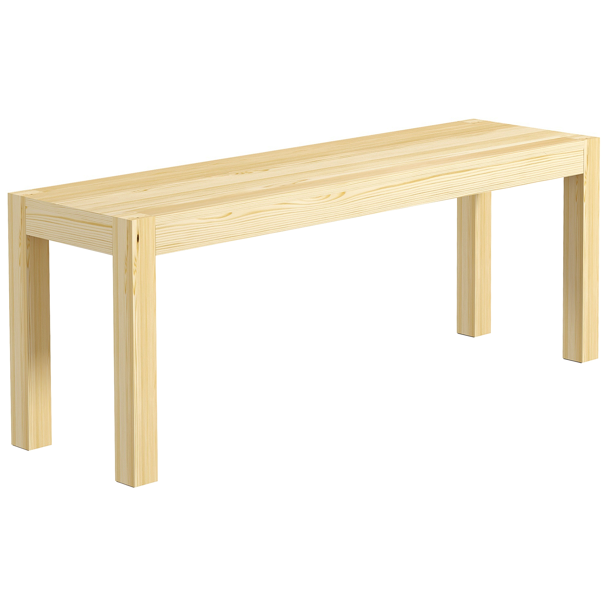Puinen penkki, keittiön penkki, massiivipuuta, 3-paikkainen penkki, 120 cm x 33 cm x 45 cm, luonnonvärinen