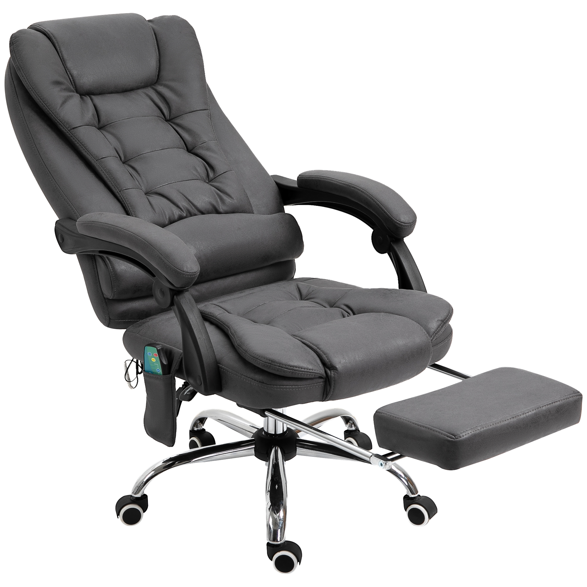 Työtuoli hierontatoiminnolla, ergonominen, 65x160x104cm, harmaa