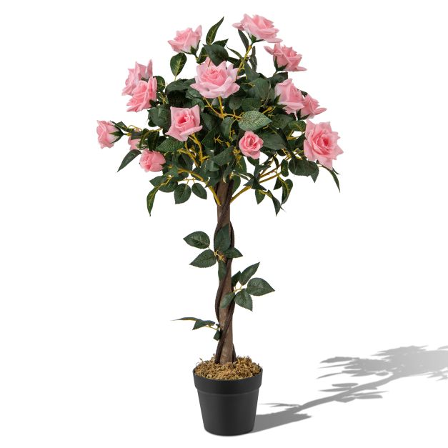 93 cm tekokukkapuu tekokukka mäntyruusuilla