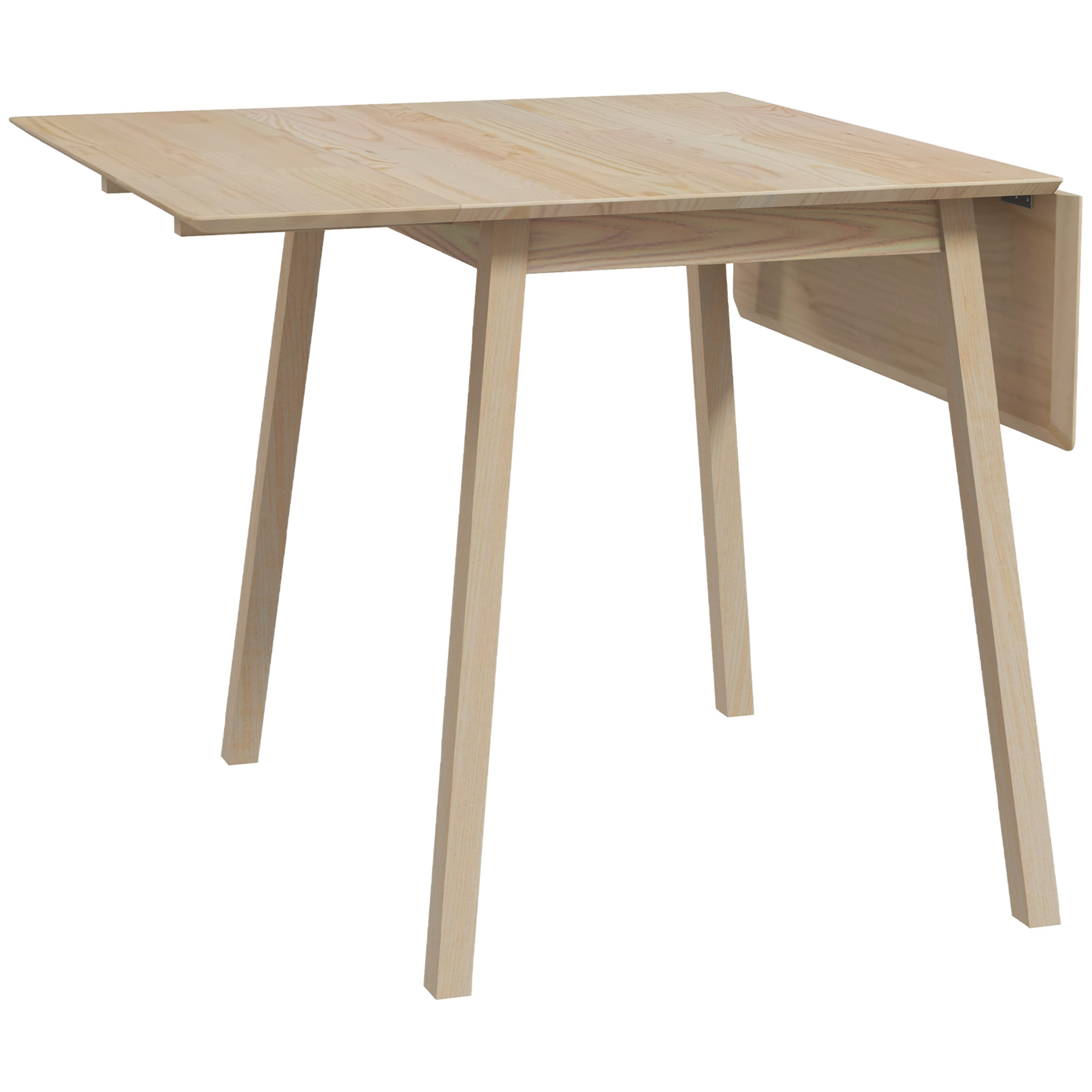 Ruokapöytä, kokoontaitettava pöytä, keittiönpöytä, 2 taitettavaa osaa, 110 x 86 x 75 cm, luonnonvärinen