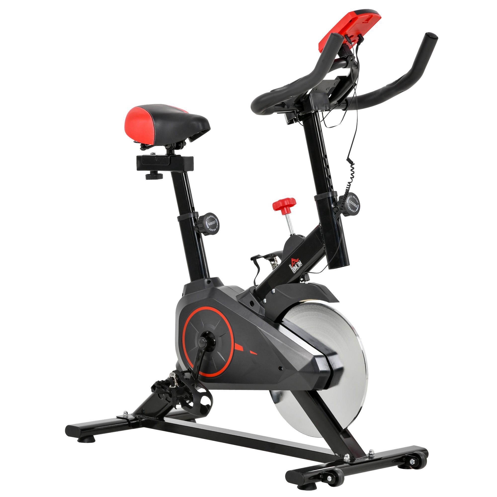HOMCOM siseruumides rattatrenažöör koduseks jõusaaliks treeningratas fitnessratas 85 x 46 x 114 cm