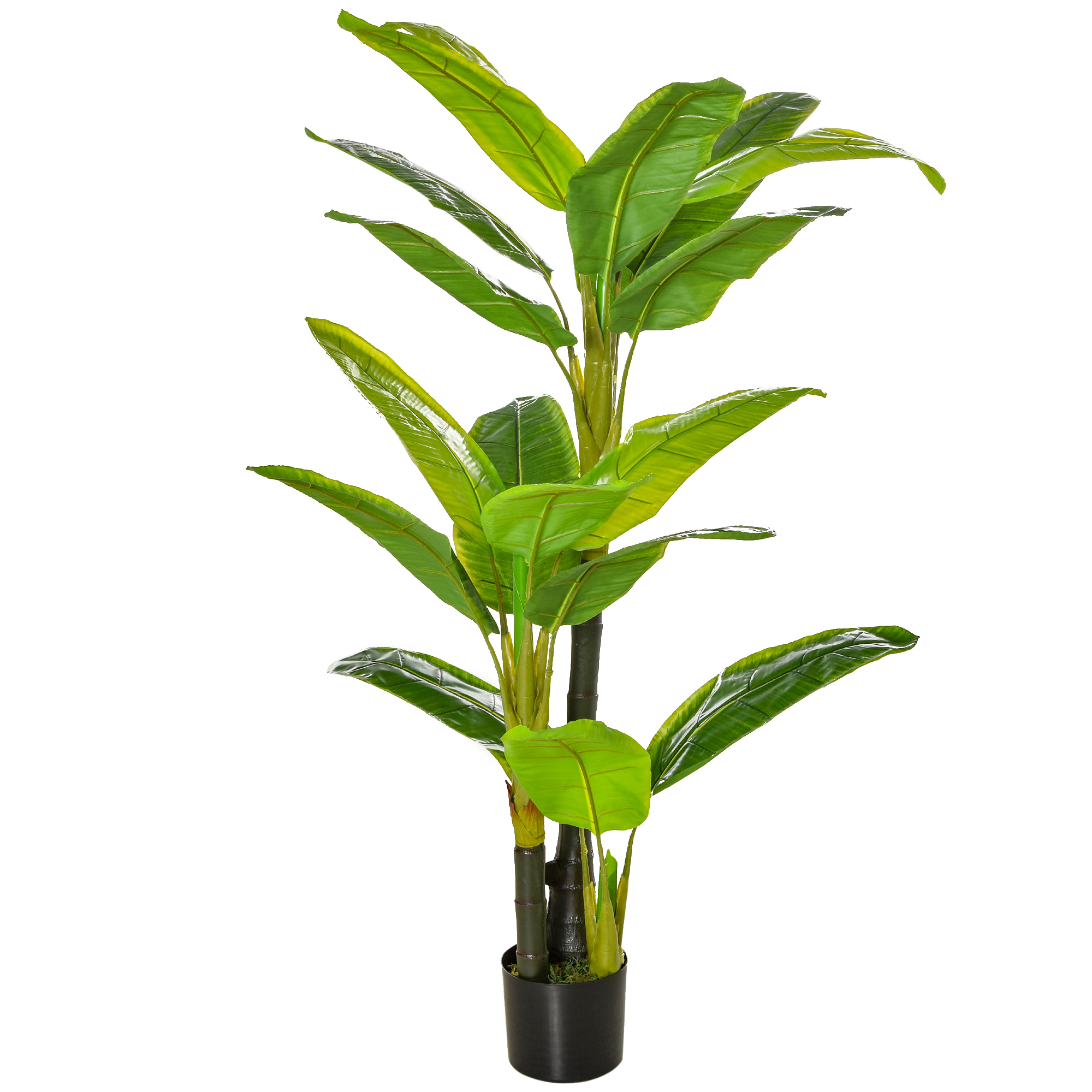 Tekokasvit 150 cm, tekokasvit ruukuissa, keinotekoinen banaanipuu, tekokasvi, tekokuusi, huonekasvi, koristekasvi, toimistokasvi, muoviruukku sisäkäyttöön