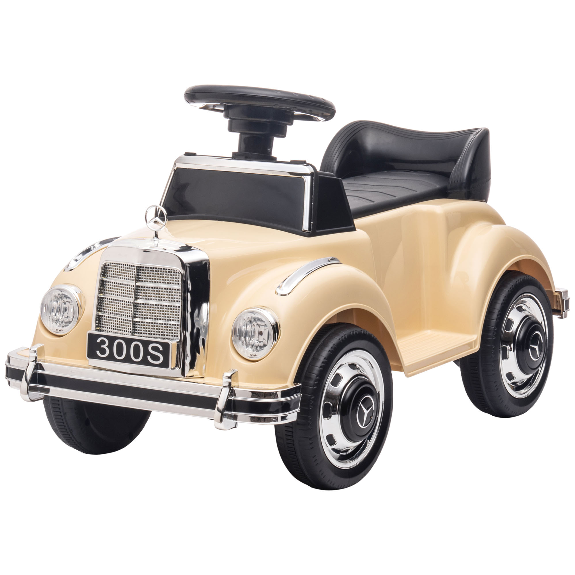 Pealeistutav mänguauto Mercedes Benz Design 300 S beež
