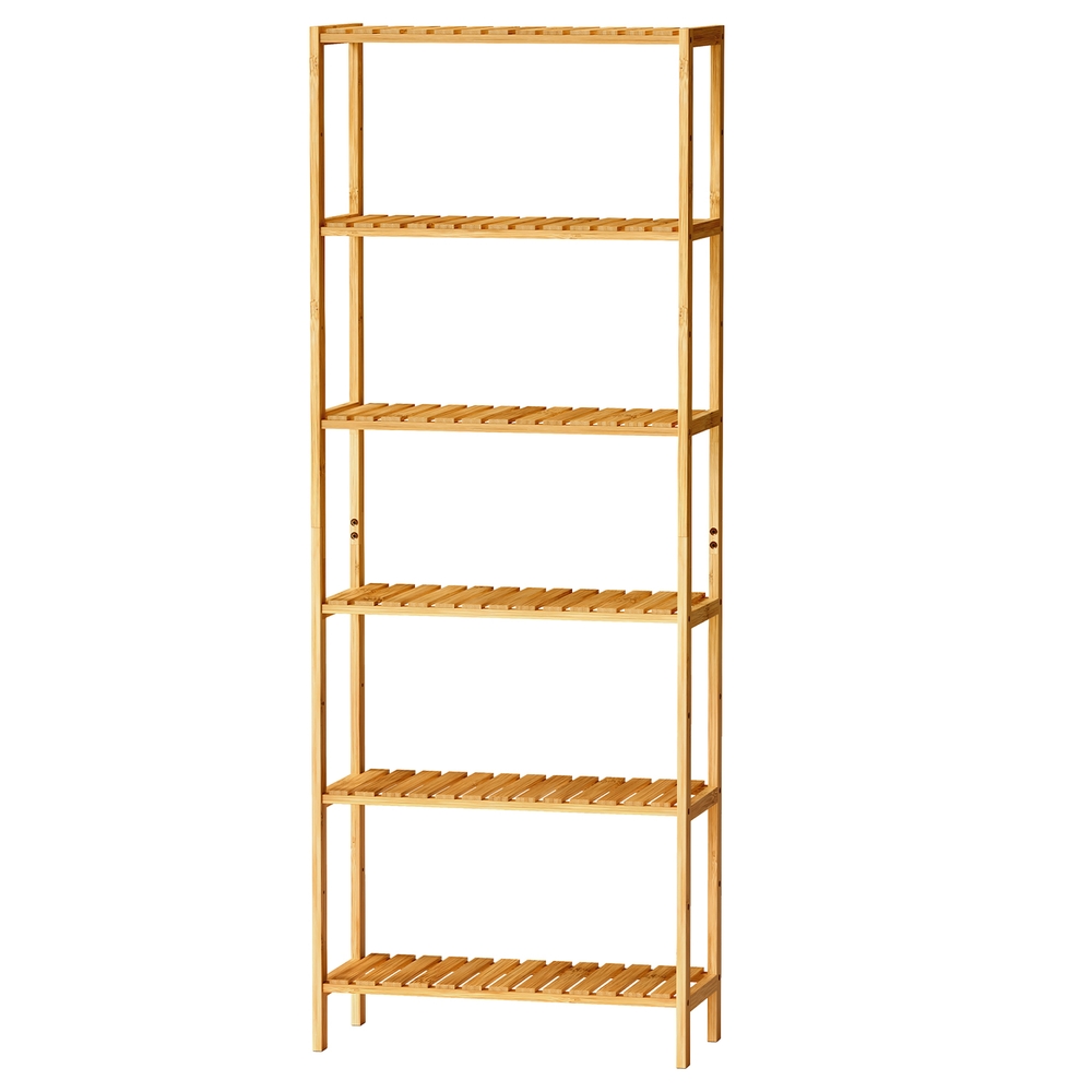 Bambu kenkäteline, 6 hyllyä, kukkateline