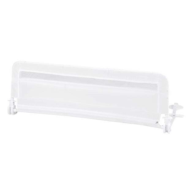 100 CM/120 CM Taittuva vauvansängyn laita irrotettavalla ja pestävällä päällisellä sekä turvahihnalla - valkoinen - 120 cm