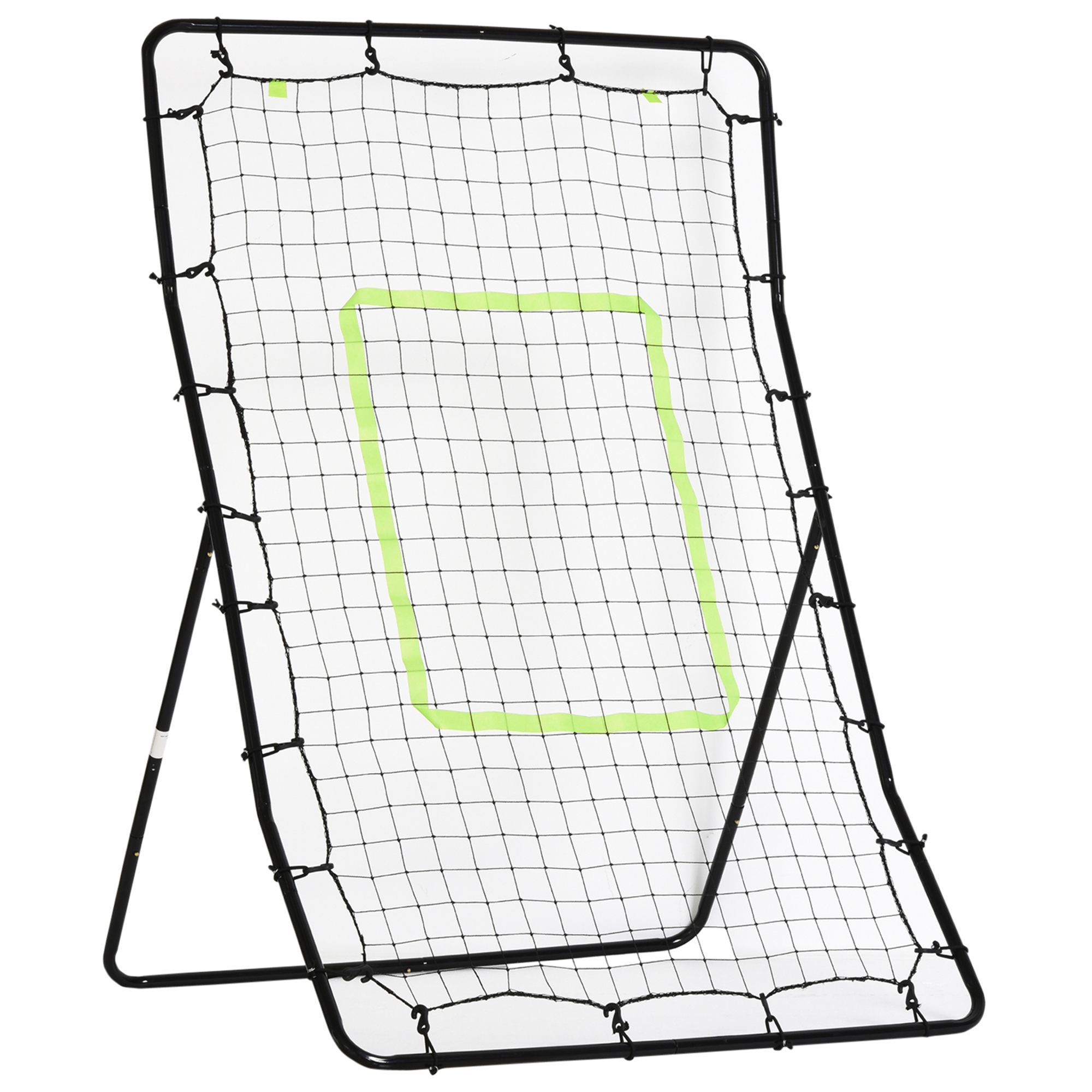 Baseball-rebounder, kannettava softball-syöttöverkko, rebound-verkko kohdealueella, syöttöverkko baseball- ja softball-palloille, metalli, musta