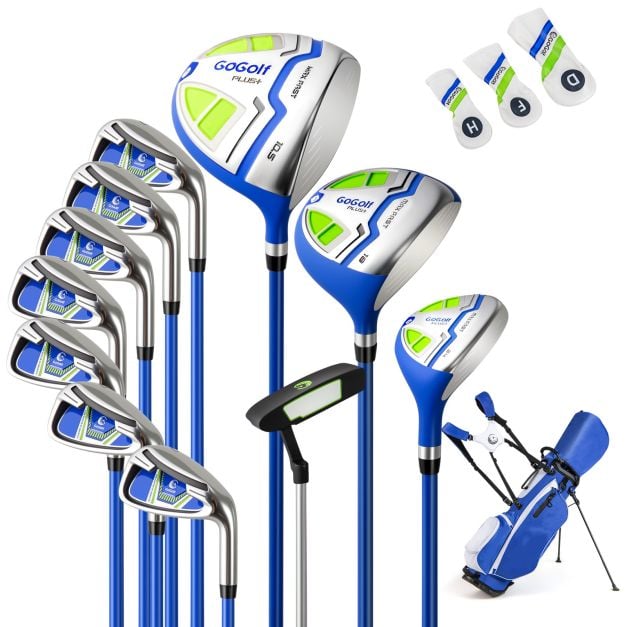 15-osainen täydellinen golfvarustesetti aloittelijoille ja ammattilaisille - sininen