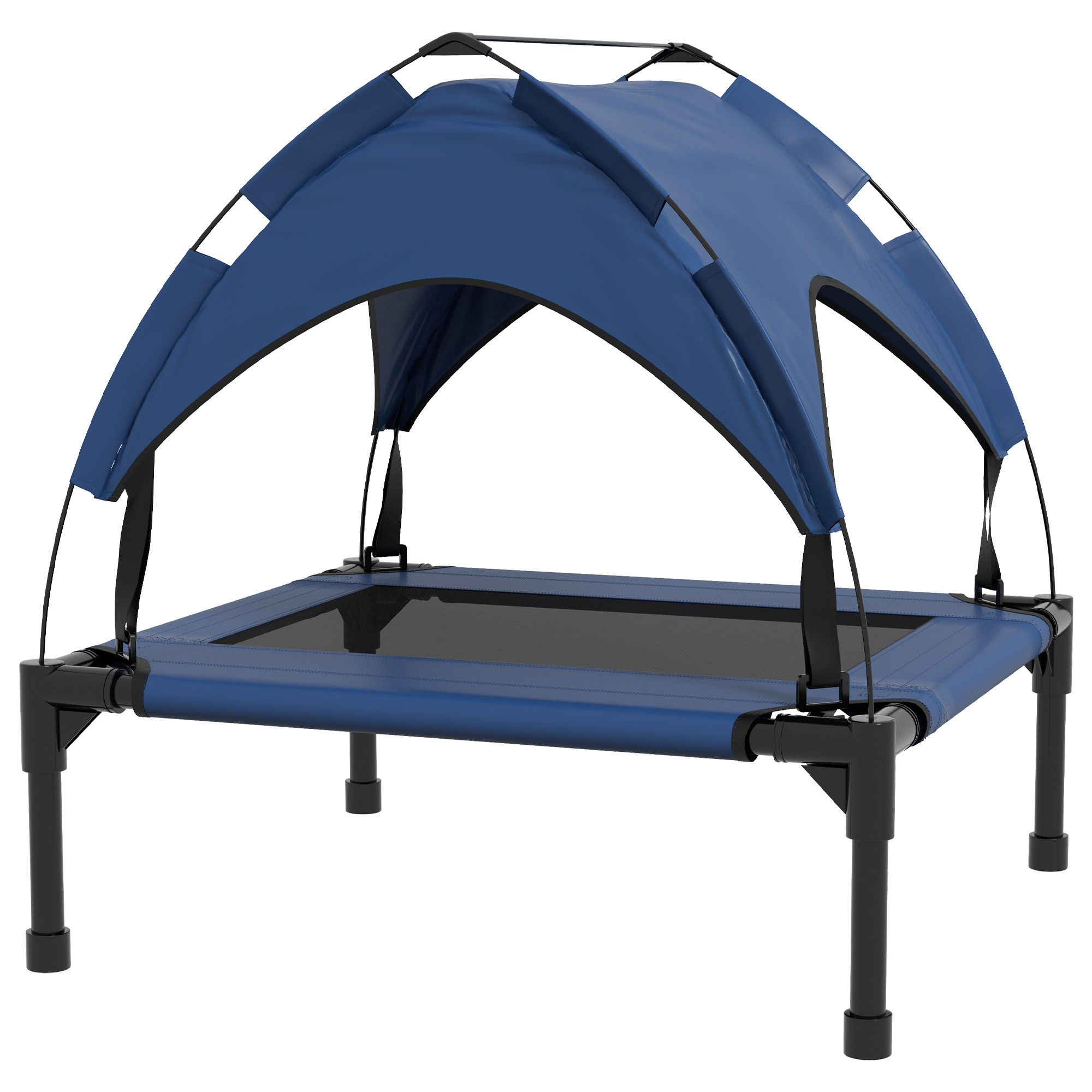 Koeravoodi katusega hingav vetthülgav kuni 20 kg 76 x 61 x 69 5 cm tumesinine