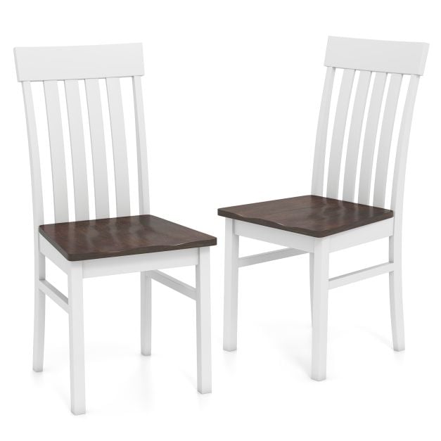 Puiset ruokapöydän tuolit ja design-tuolit ergonomisesti kaareva selkänoja ja upotettu istuin ilman käsinojia, 2 kpl, ruskea