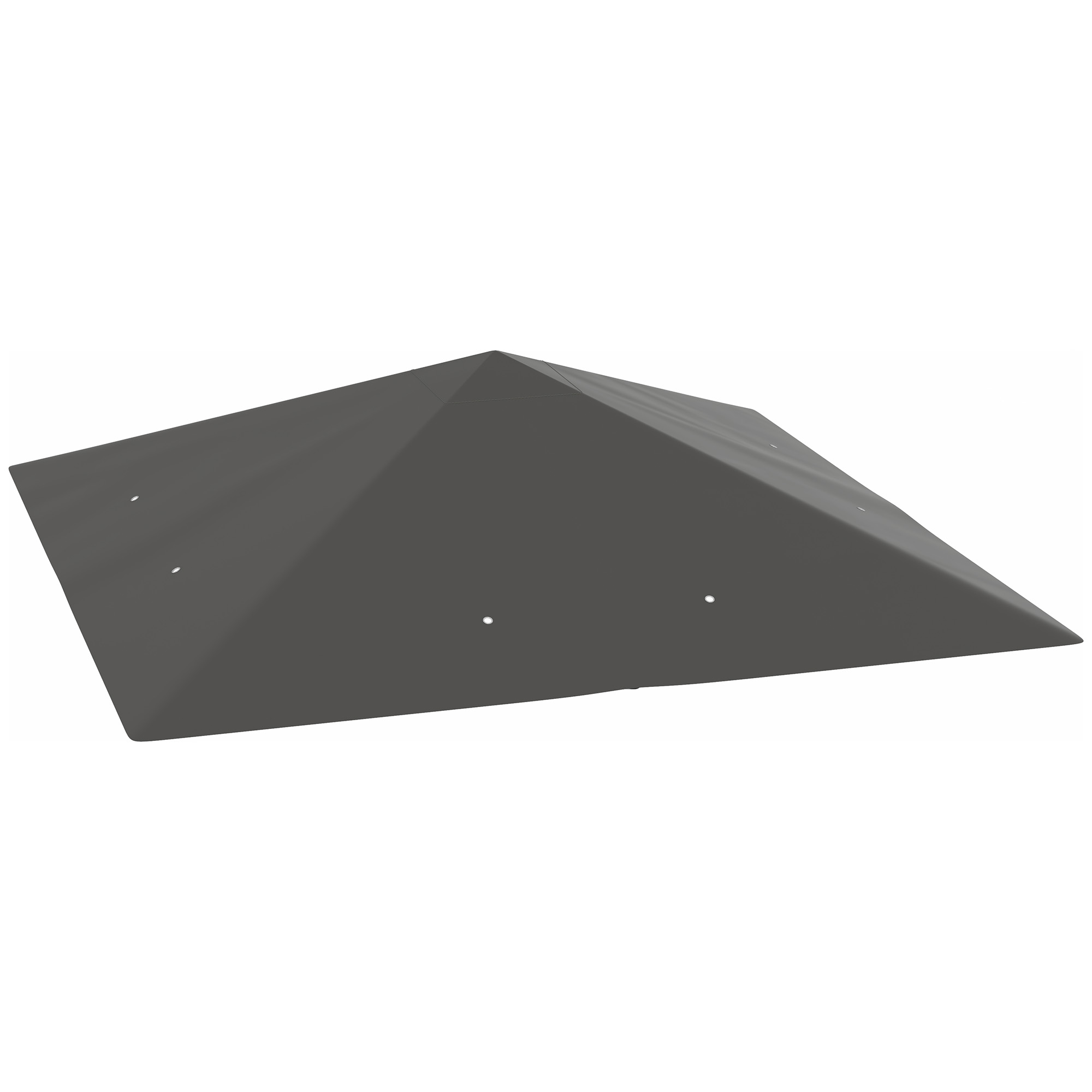 Vahetuskatus 3 x 3 m varikatuse jaoks vetthülgav varikatuse katus UPF30+ vahetuskate Oxford-kangast 370 g/m² hall