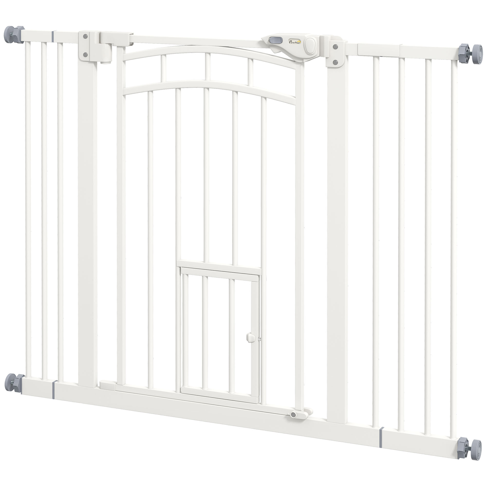 Trepivärav/koeravärav automaatselt sulguv ühe käega avatav 100 cm x 4 cm x 76 cm valge