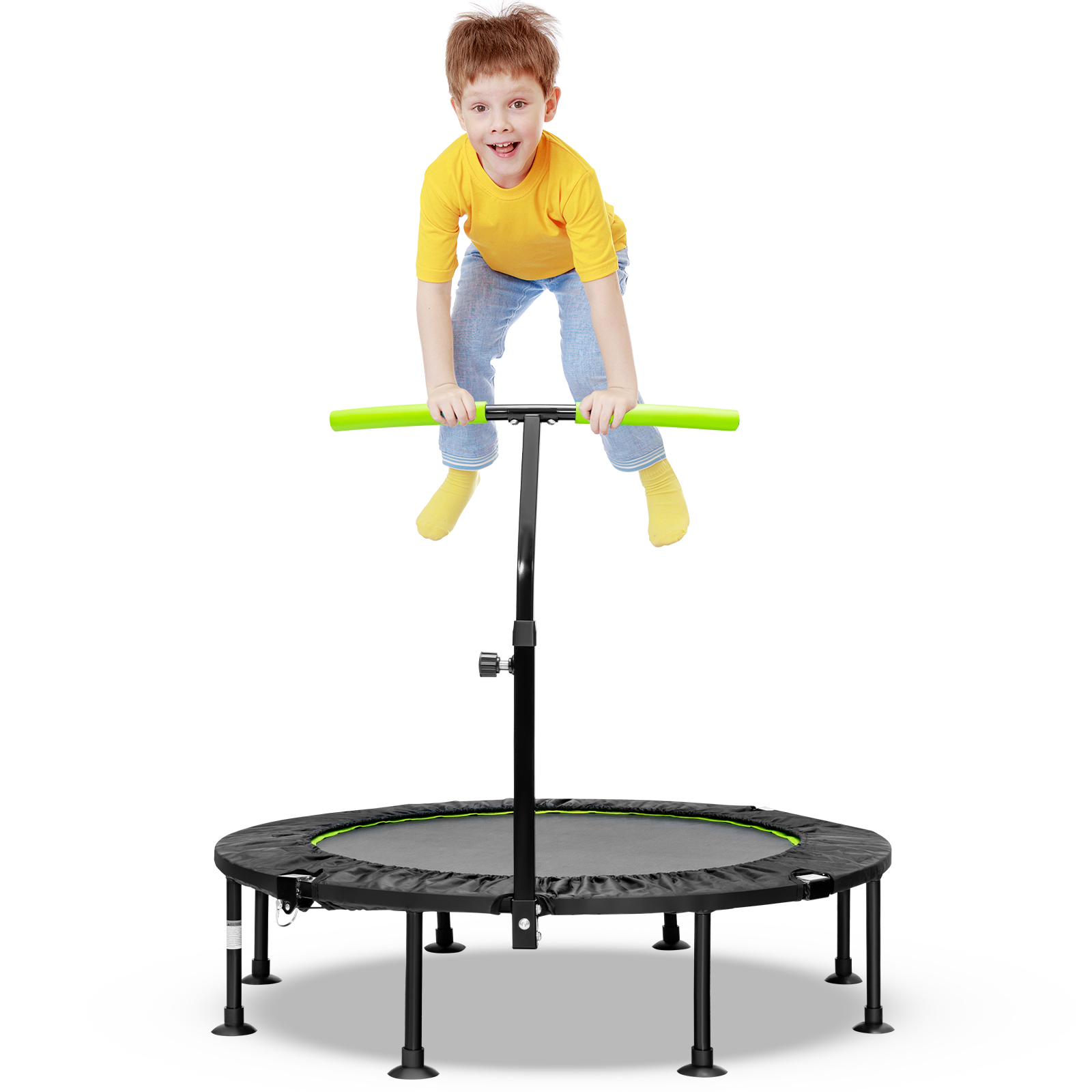 110 cm minitrampoliini pomppulinna korkeussäädettävällä kaiteella - vihreä