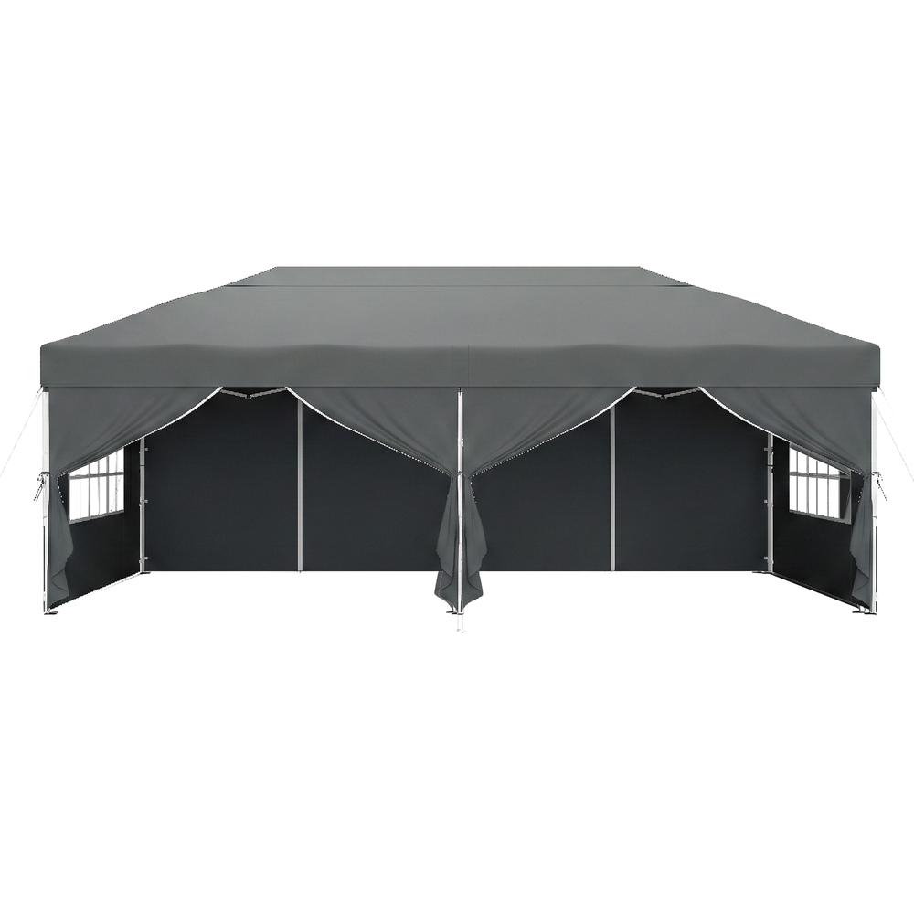 Kokoontaitettava paviljonki ja puutarhapaviljonki, 3 x 3 m, aurinkosuoja ja kevyt sadesuoja, kannettava juhlateltta