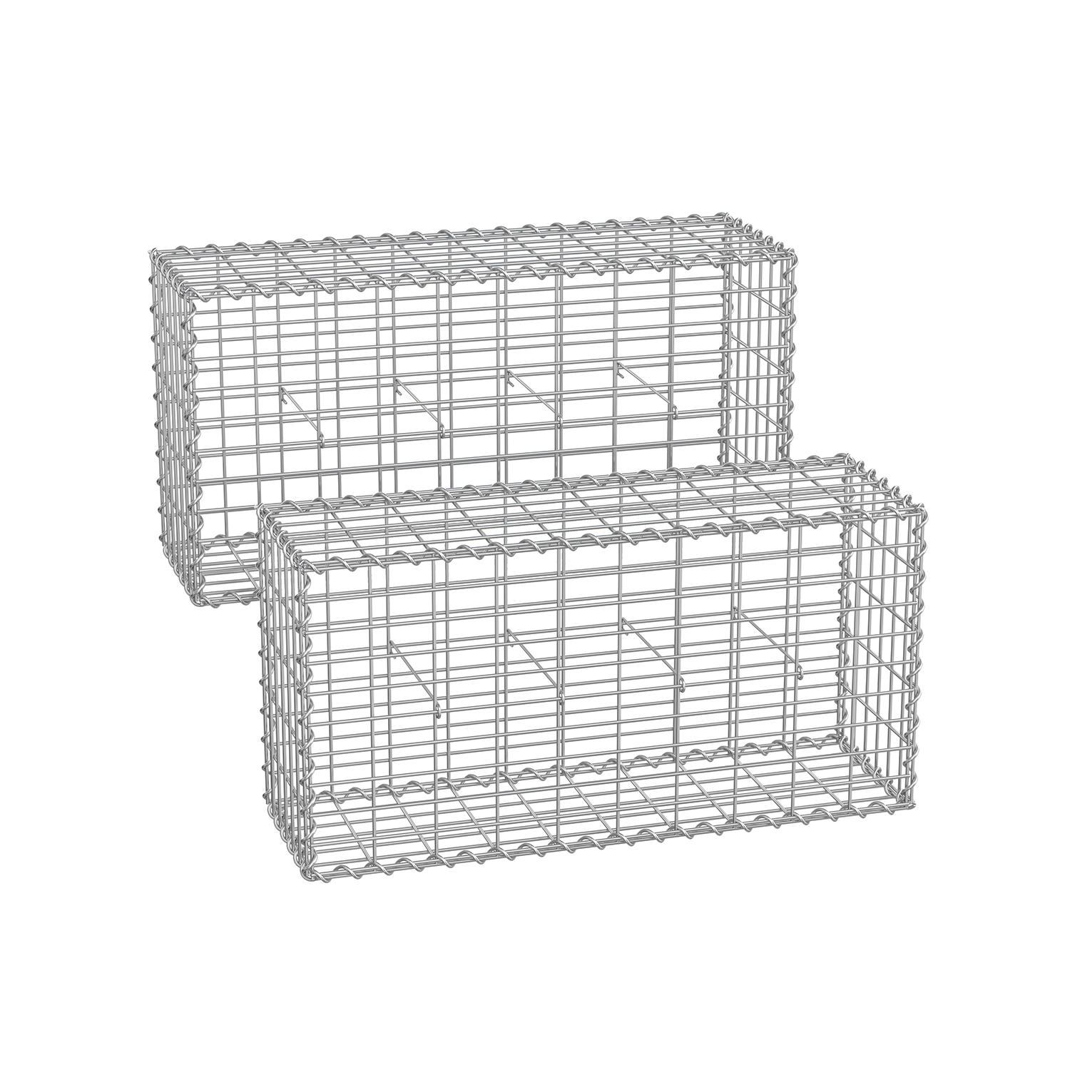 Gabioonikorvid 5 x 10 cm silmasuurusega 2tk hõbedane