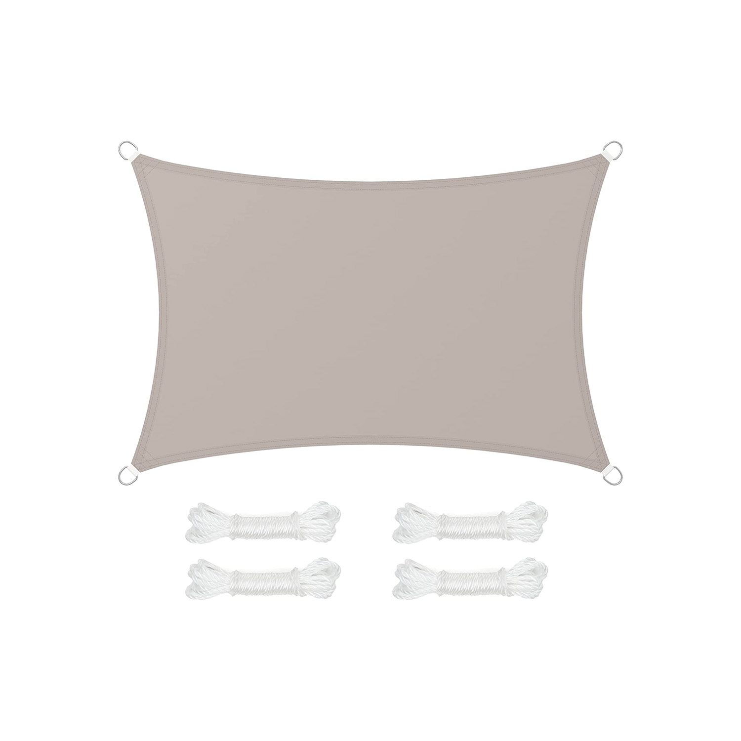 Aurinkosuoja 2 x 3 m suorakulmainen taupe