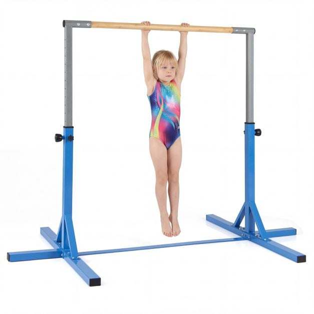 Voimistelutanko, vaakasuora tanko, 12 korkeussäätöä 85-145 cm, sininen