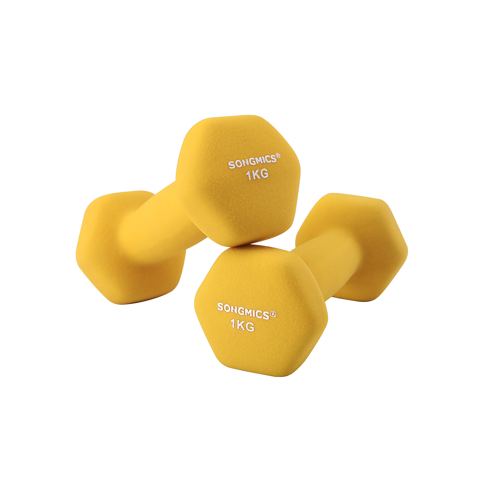Käsitõstekangid 2 x 1 kg Kollane