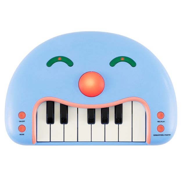 13-koskettiminen pianokoskettimisto lapsille 3+ vuotta, interaktiivinen digitaalinen piano hymyilevillä kasvoilla, käytännöllisillä painikkeilla ja valoilla, musiikkilelu