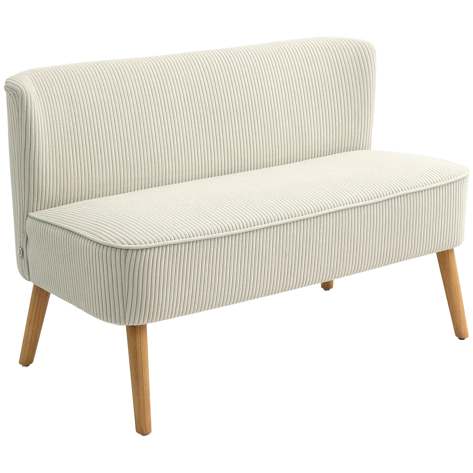 2-istuttava sohva, pehmeä verhoilu, helppohoitoinen päällinen, kantavuus jopa 150 kg, 117 x 56,5 x 77 cm, kermanvalkoinen