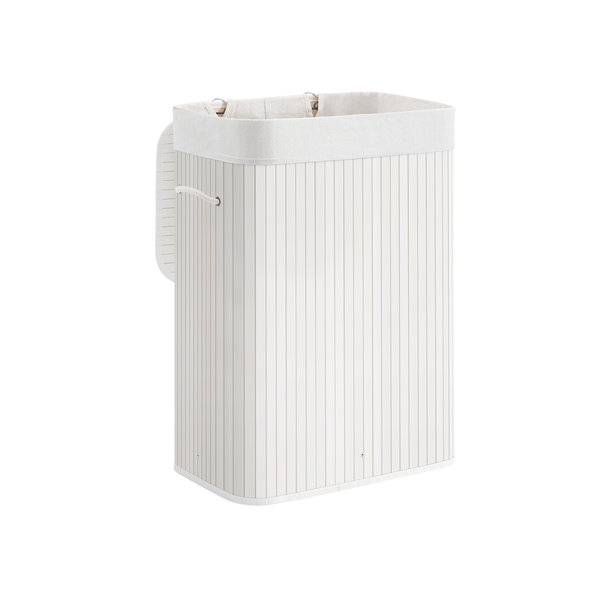 Pesukorv bambusest 72 l (40 x 30 x 60 cm) valge