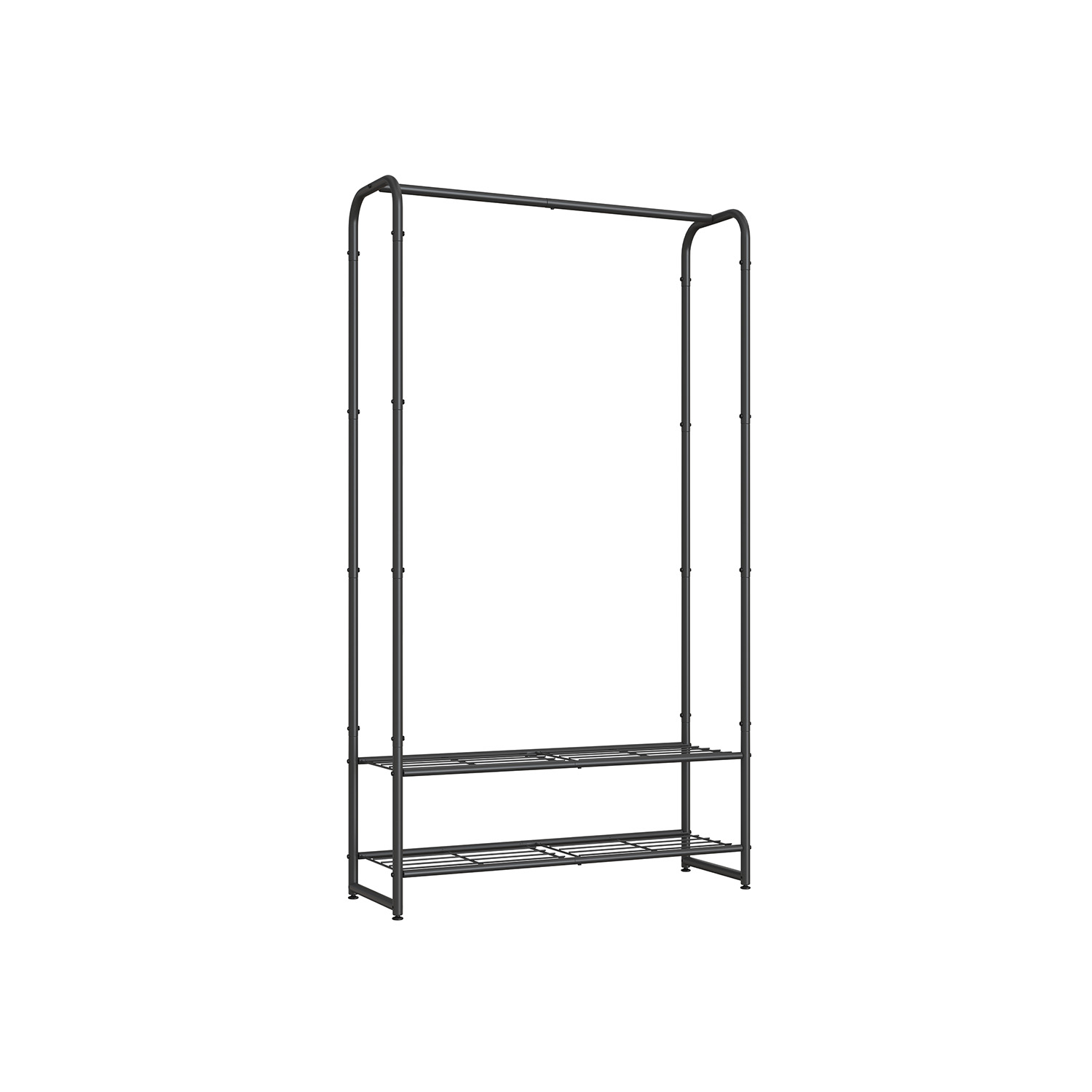 Vaateteline hyllyillä 29 x 73 x 158,4 cm mattamusta