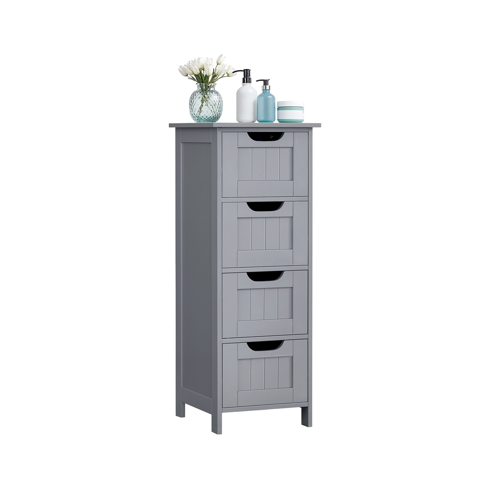 Kitsas vannitoa põrandakapp 4 sahtliga 30 x 30 x 82 cm eraldiseisev ja ruumisäästlik