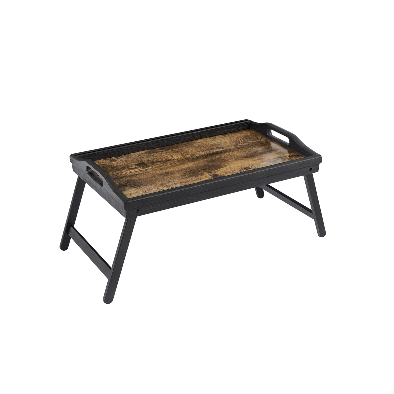 Abilaud bambusest kokkupandavate jalgadega rustic brown/must