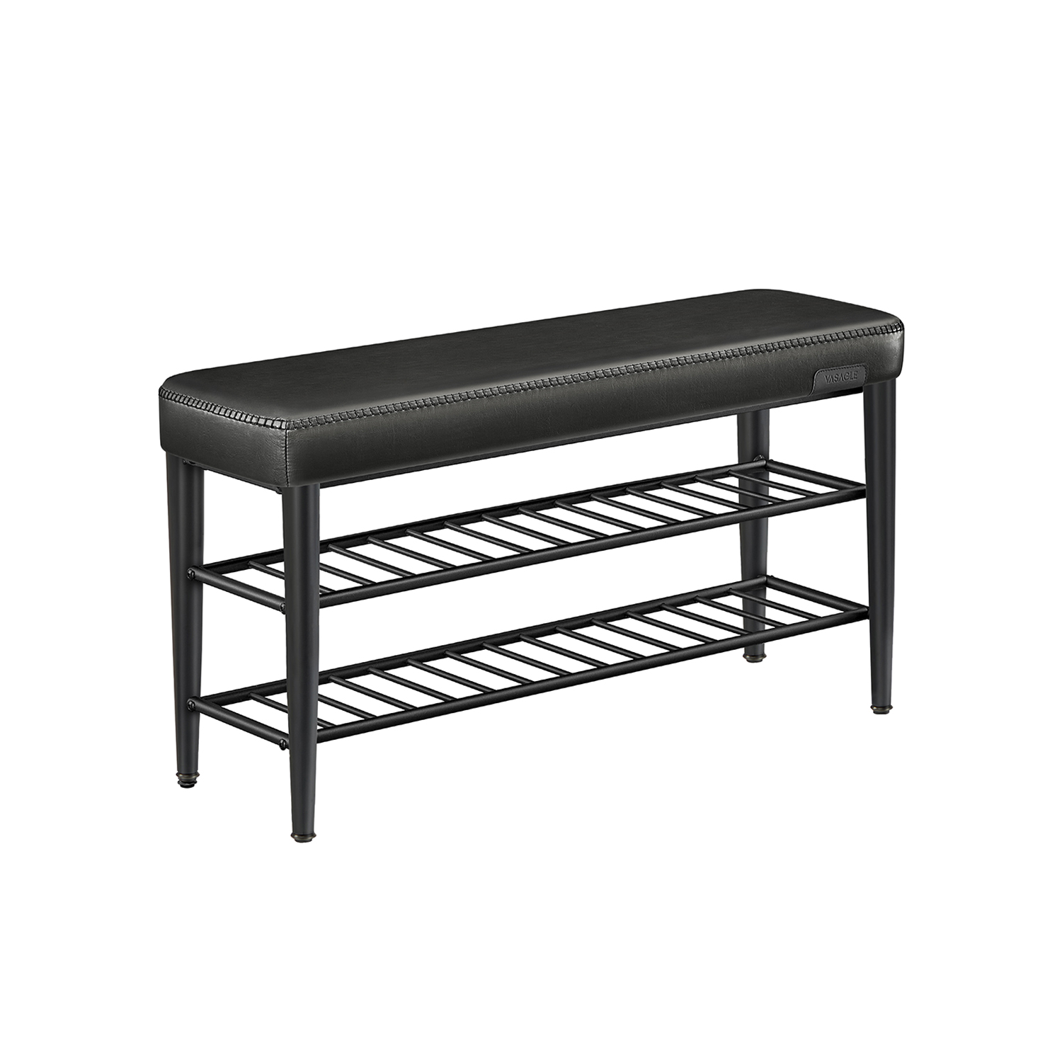EKHO-kokoelma ommeltu kenkäpenkki 30 x 100 x 50 cm musta musteella