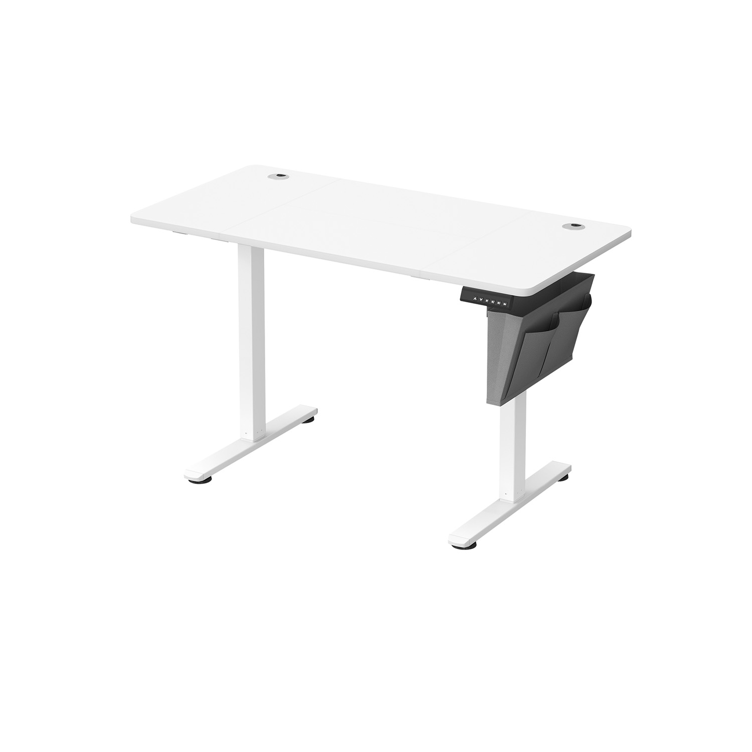 Sähköisesti korkeussäädettävä työpöytä 60 x 120 x (72-120) cm, valkoinen
