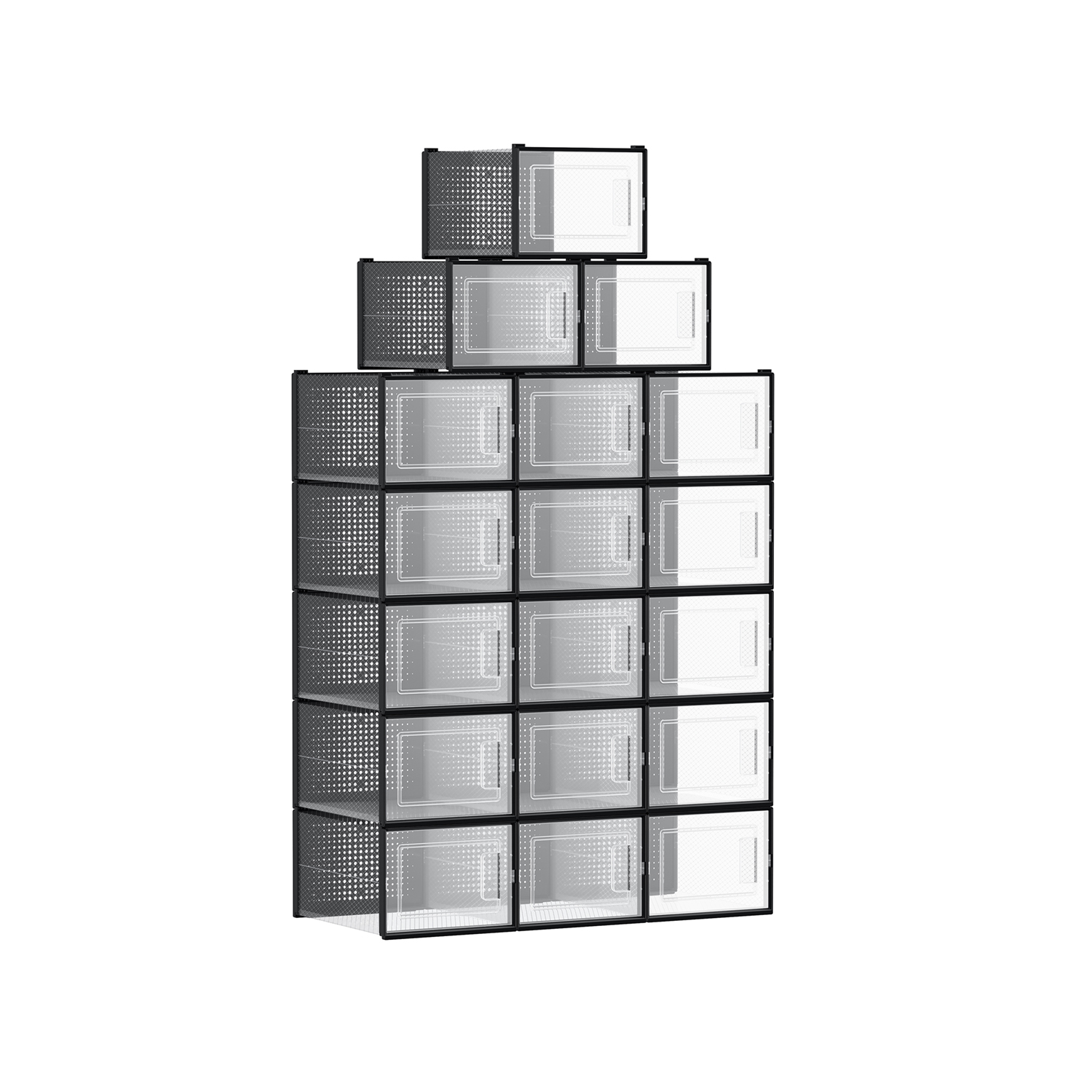18-osainen kenkälaatikkosetti kengille, joiden koko on enintään 46