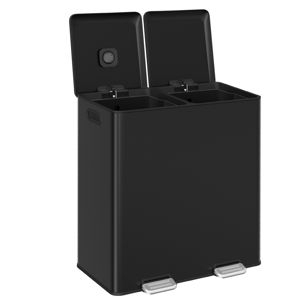 Keittiön roskakori, 2 x 30 l, 2 osaa