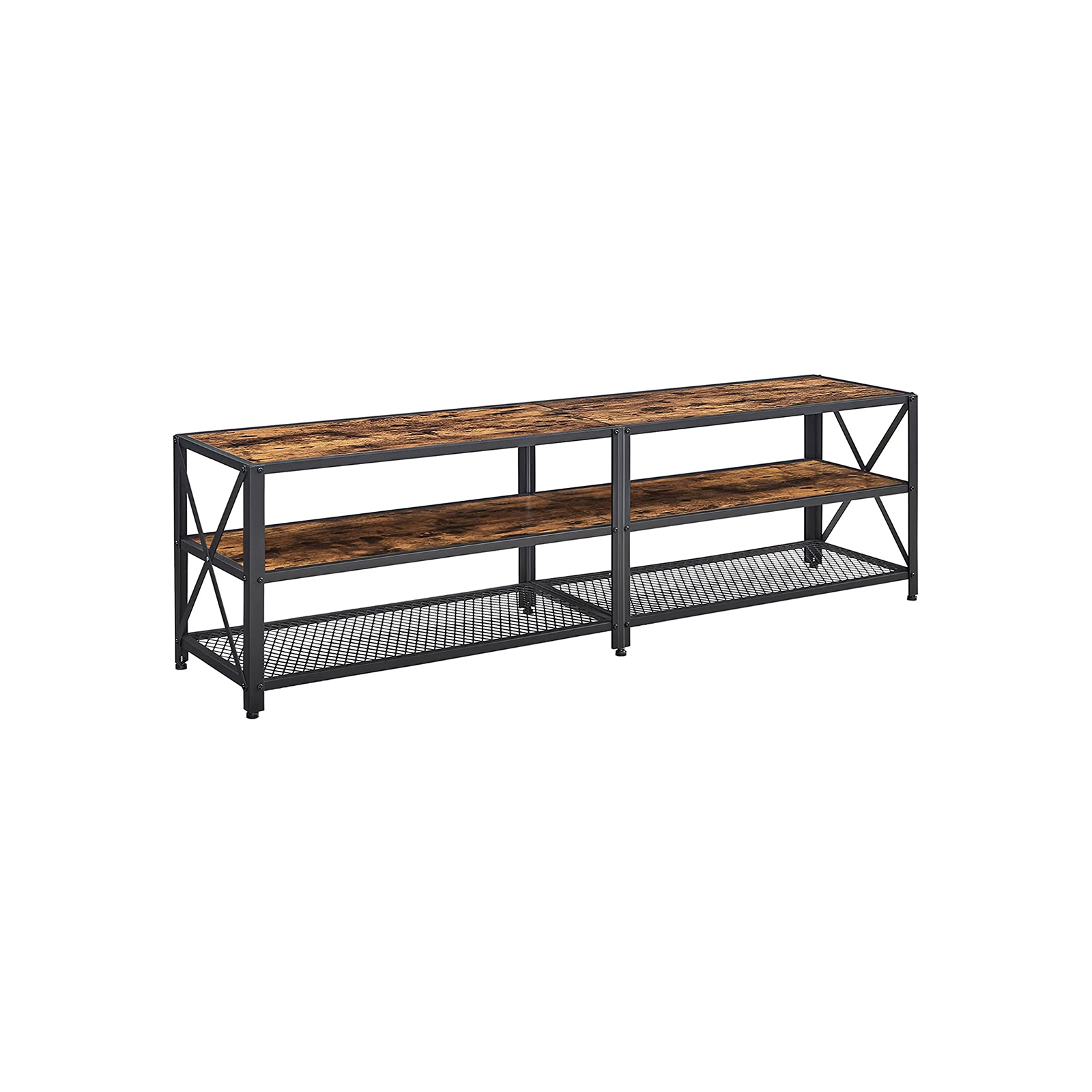 TV-alus 3 tasapinnaga 178 x 39 x 52 cm vintagepruun/must