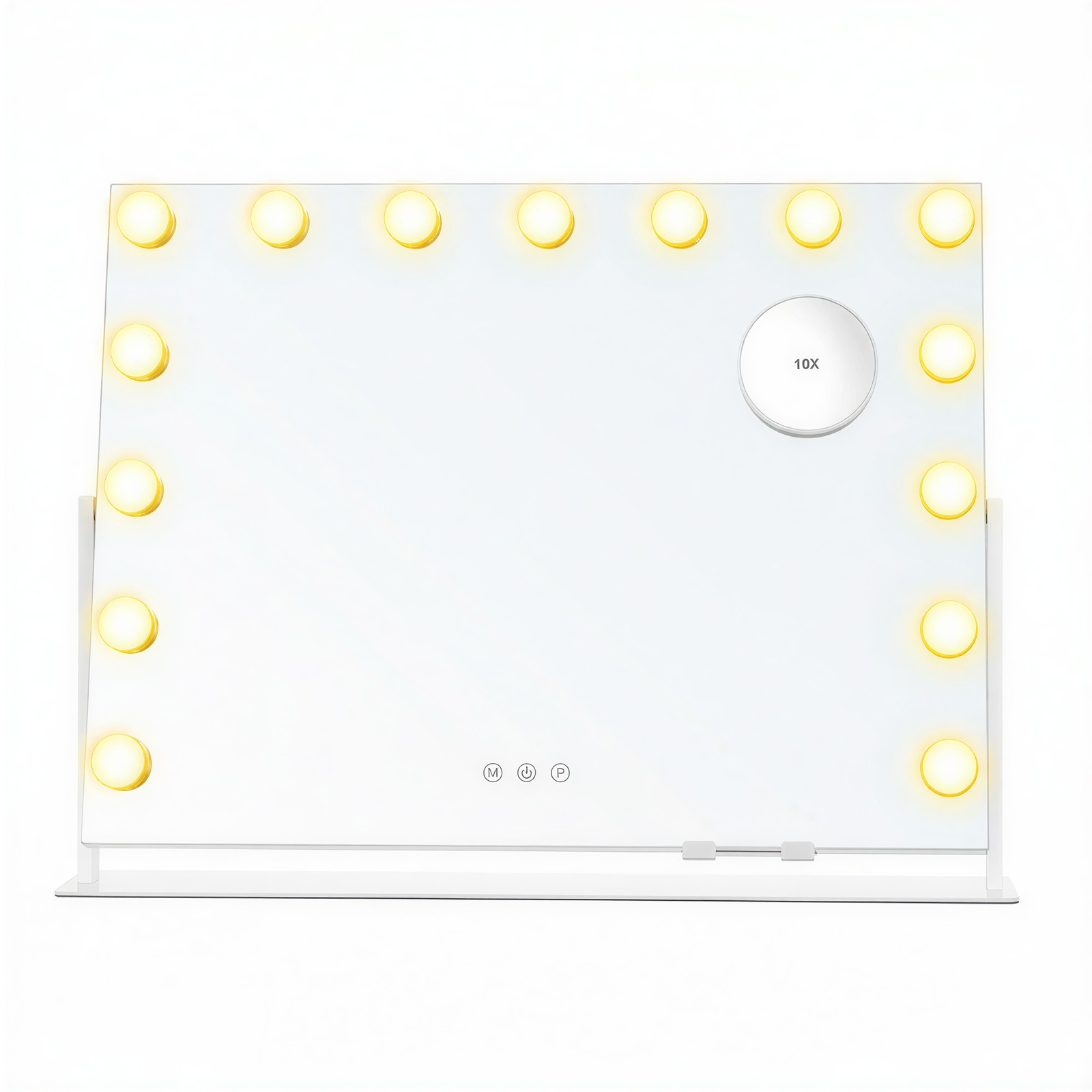Kosmeettinen LED-peili 15 polttimolla, 10x suurennus, latausportti