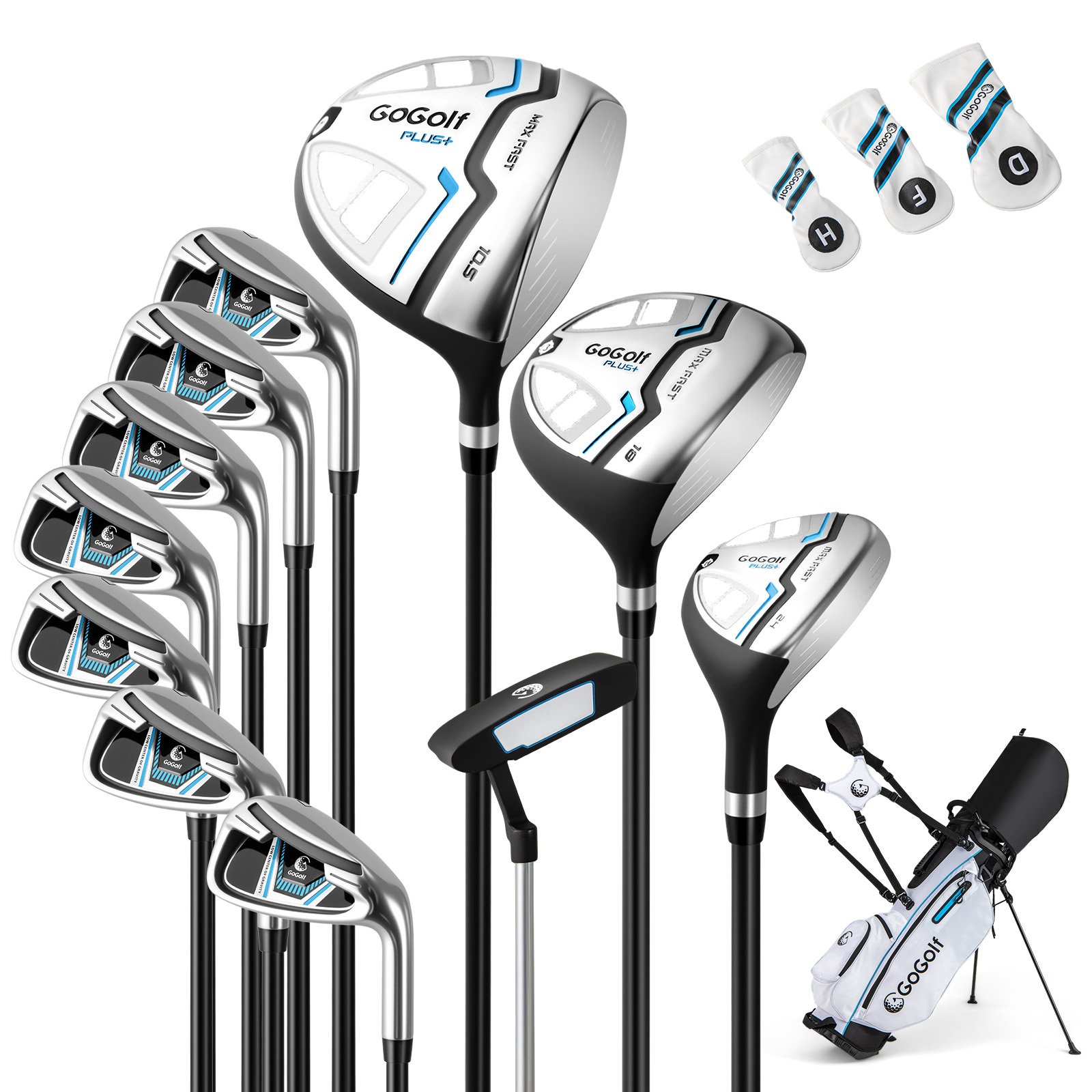 Miesten golfmailojen ja bägin setti - valkoinen