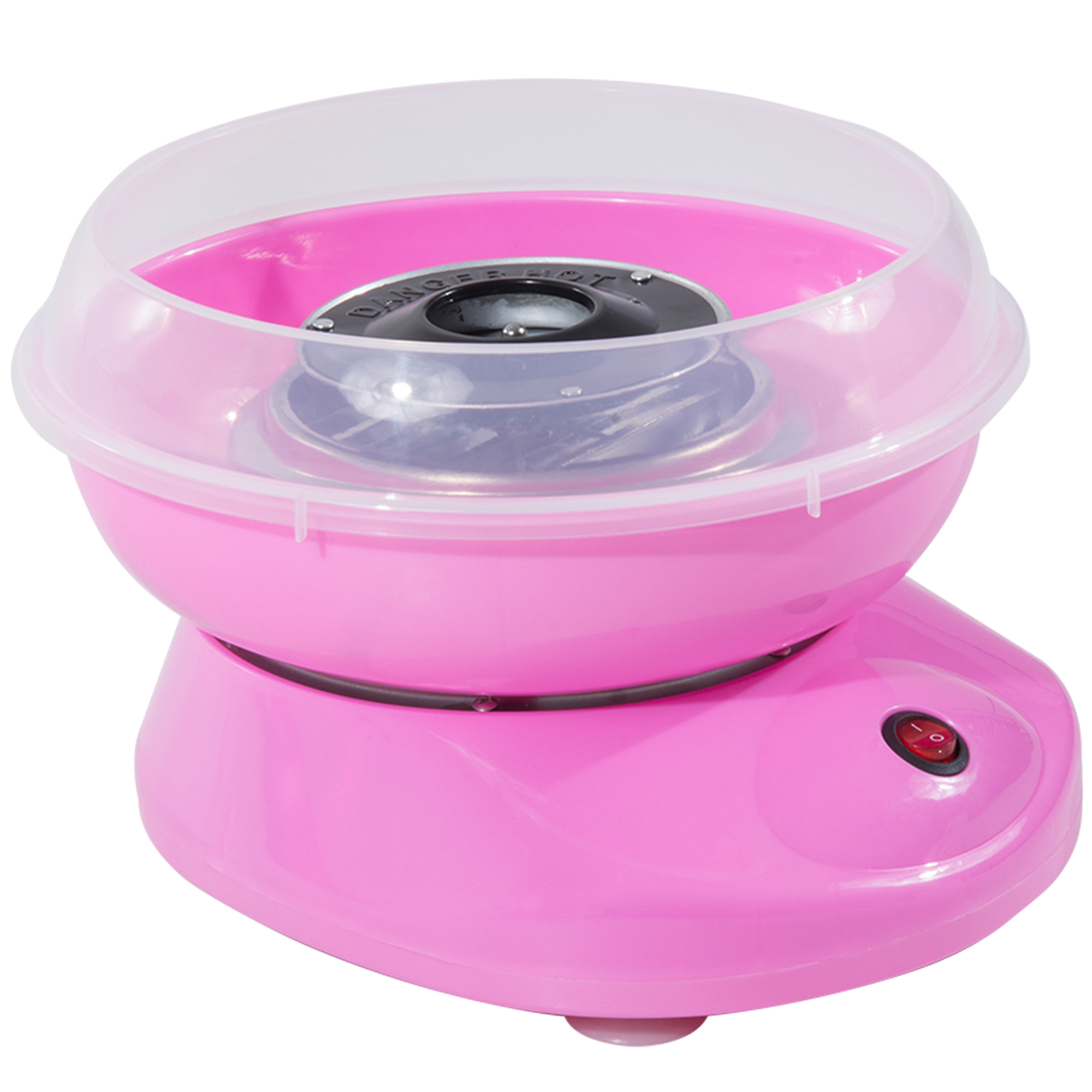 Kotikäyttöön tarkoitettu hattarakone, tikkujen ja mittalusikan kanssa, 18 cm korkea, 550 W, lastenjuhliin, syntymäpäiville ja muihin tilaisuuksiin, vaaleanpunainen
