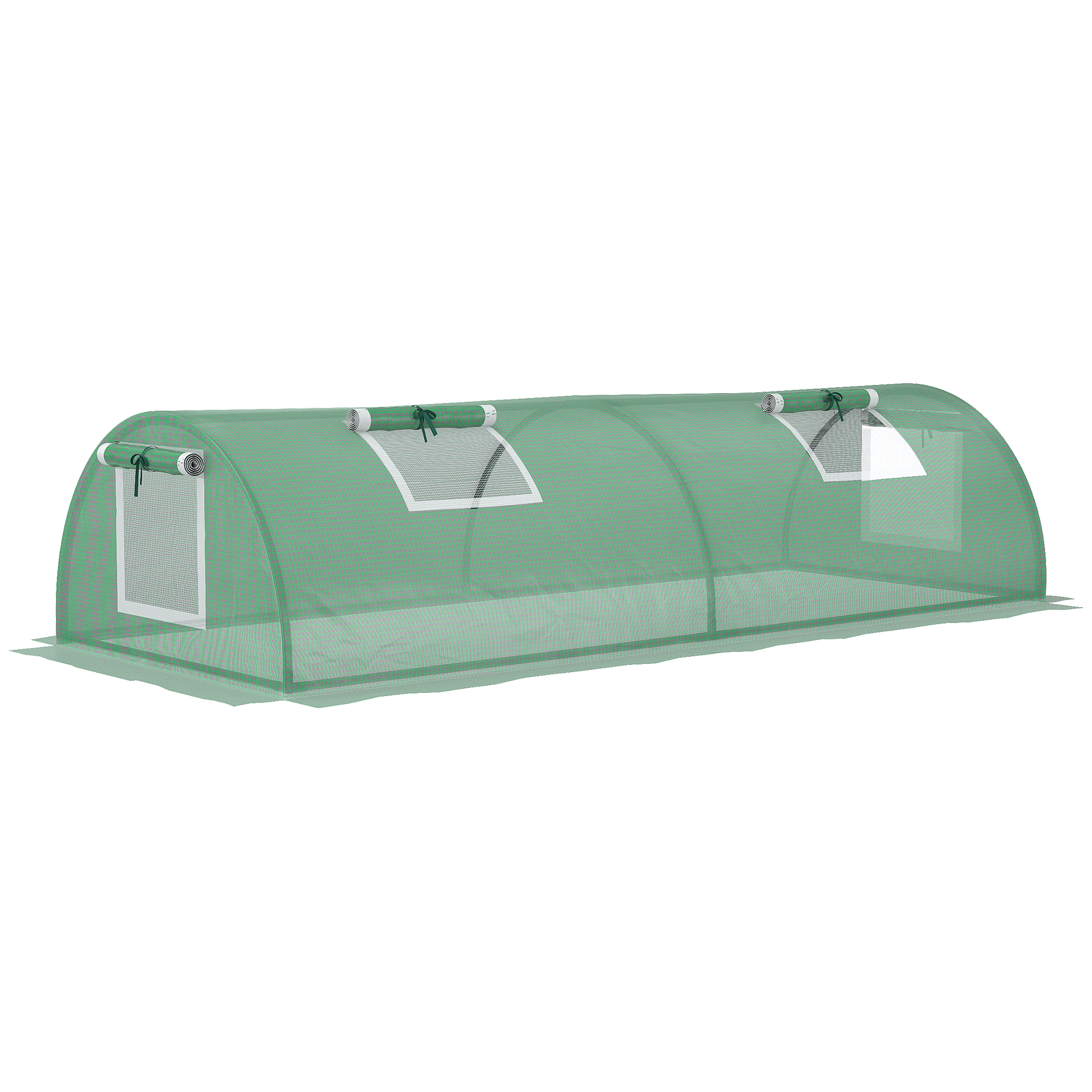 Fooliumkasvuhoone ilmastikukindel UV-kindel tunnelkasvuhoone 200 cm x 80 cm x 45 cm roheline