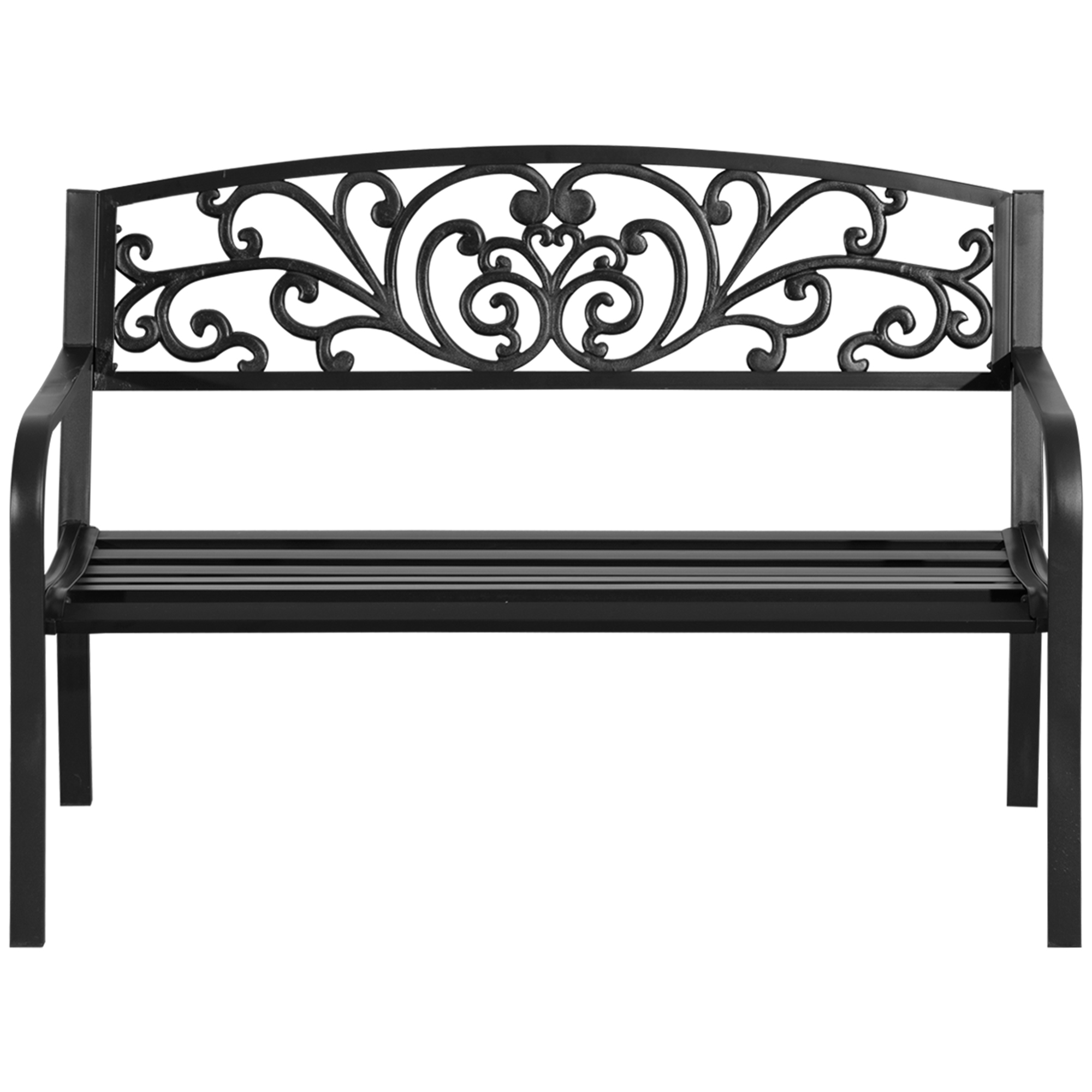 Metallist aiapink lilleline 2-kohaline kandevõime 240 kg teras 127P x 60L x 87K cm must