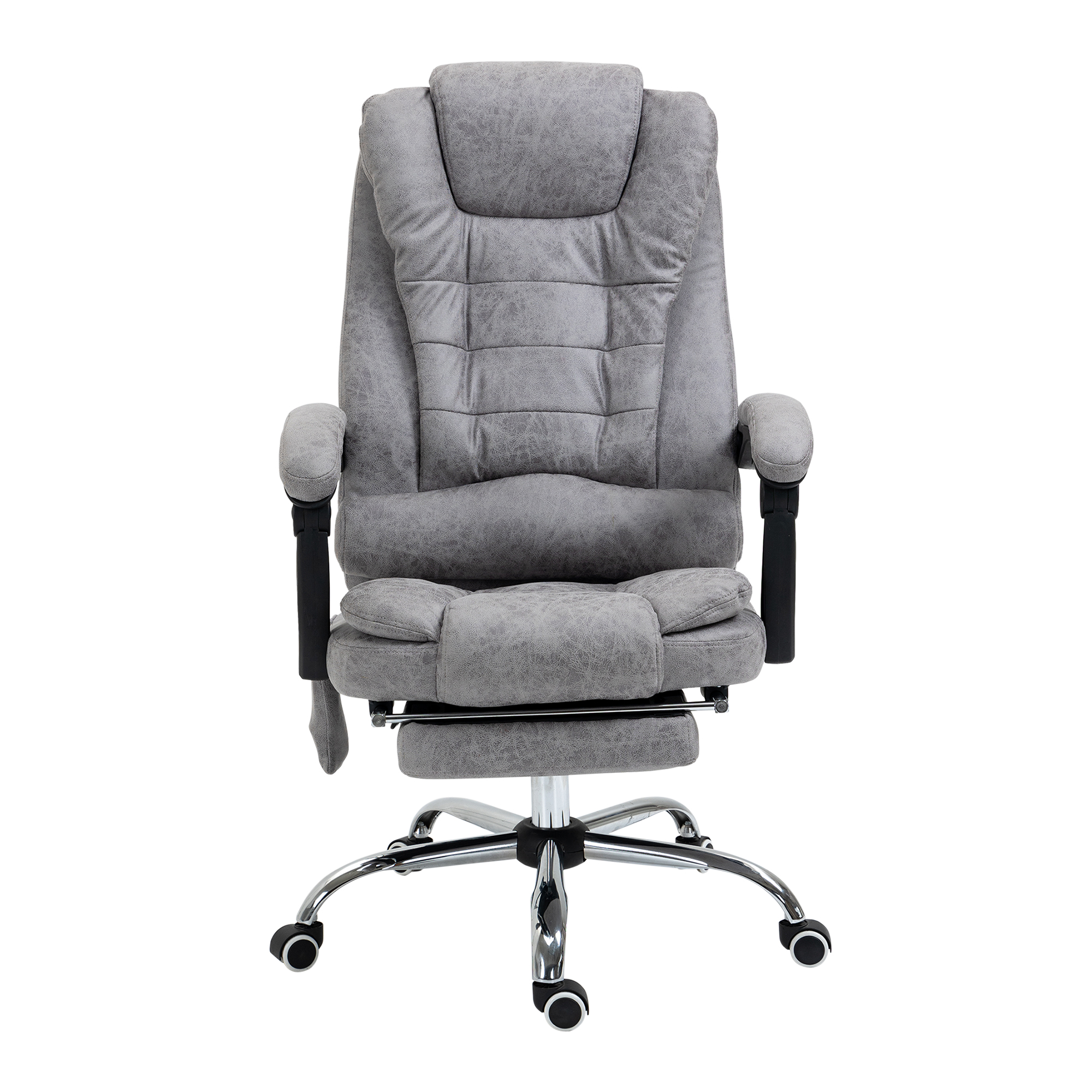 Työtuoli hierontatoiminnolla, ergonominen työtuoli lepotuolilla ja lämmitystoiminnolla, kaukosäädin, harmaa
