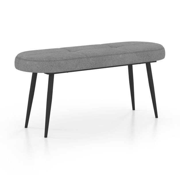Pehme polsterduse ja tugevate metalljalgadega esikupink ning elutoa ottoman (pikkus 113 cm, kuni 300 kg), hall